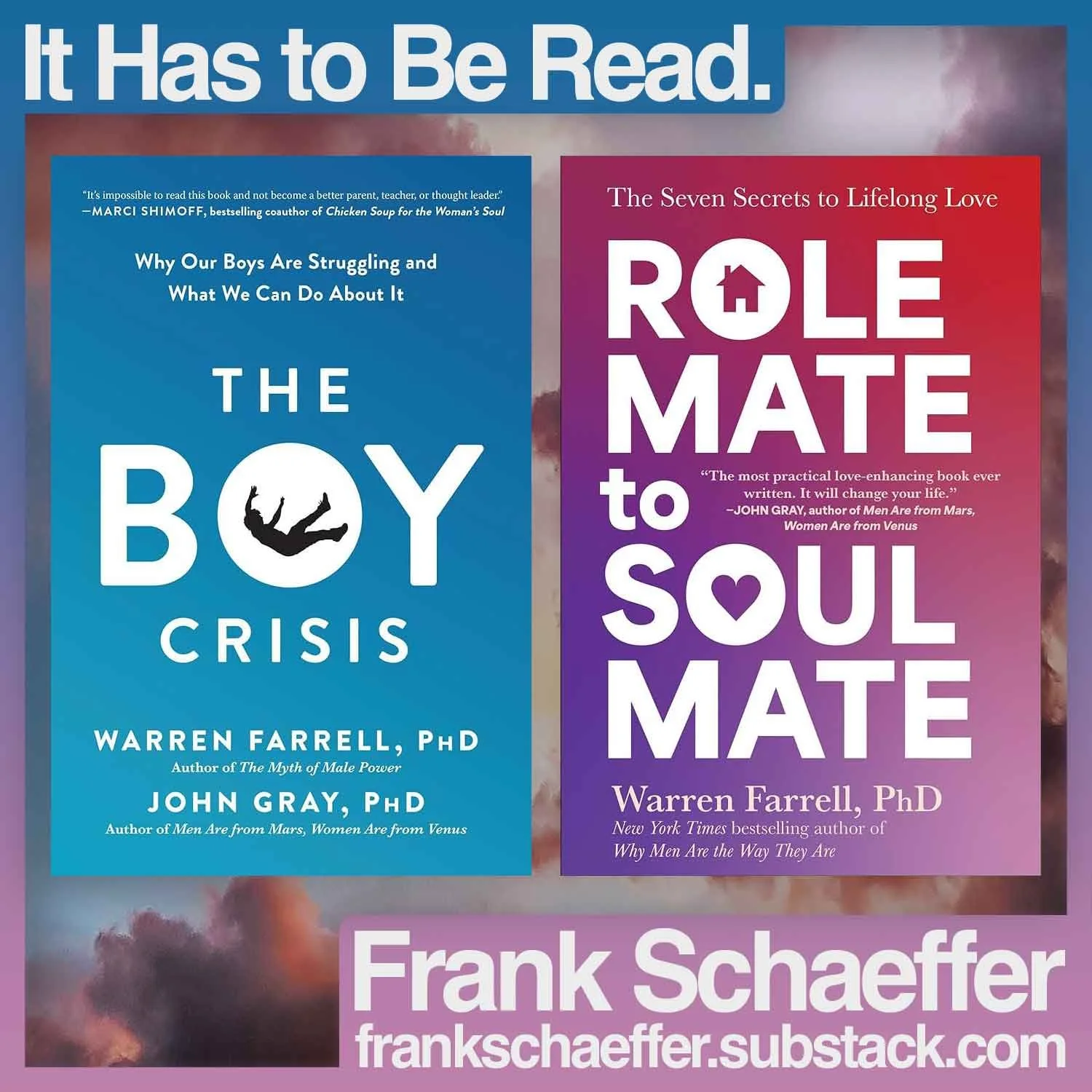 Dr. Warren Farrell: From The Boy Crisis to Role Mate to Soulmate; Fixing Modern Relationships