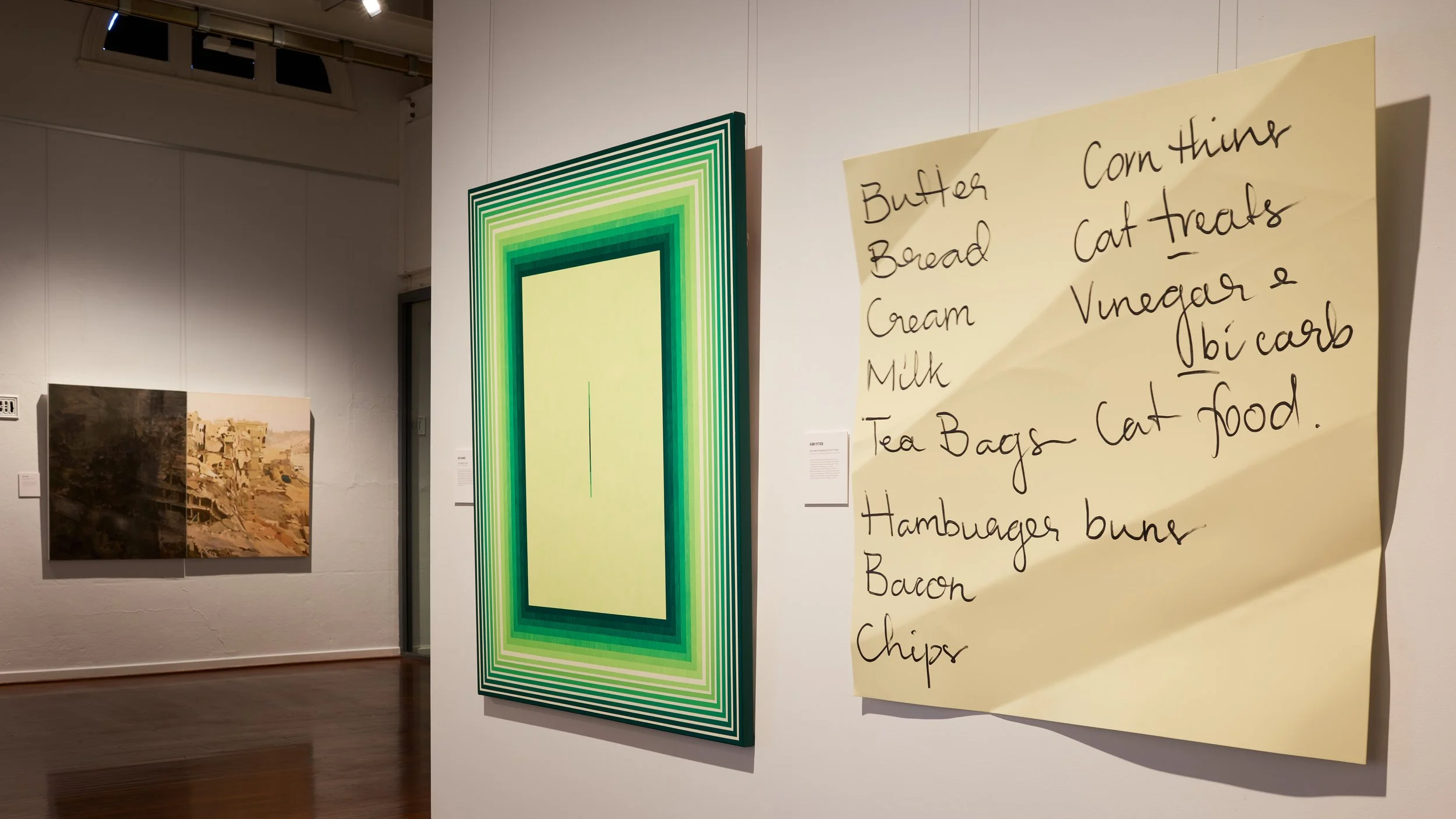 Corn Thins installed in Muswellbrook Art Prize (pictured on right). Photo courtesy of Muswellbrook Shire Council