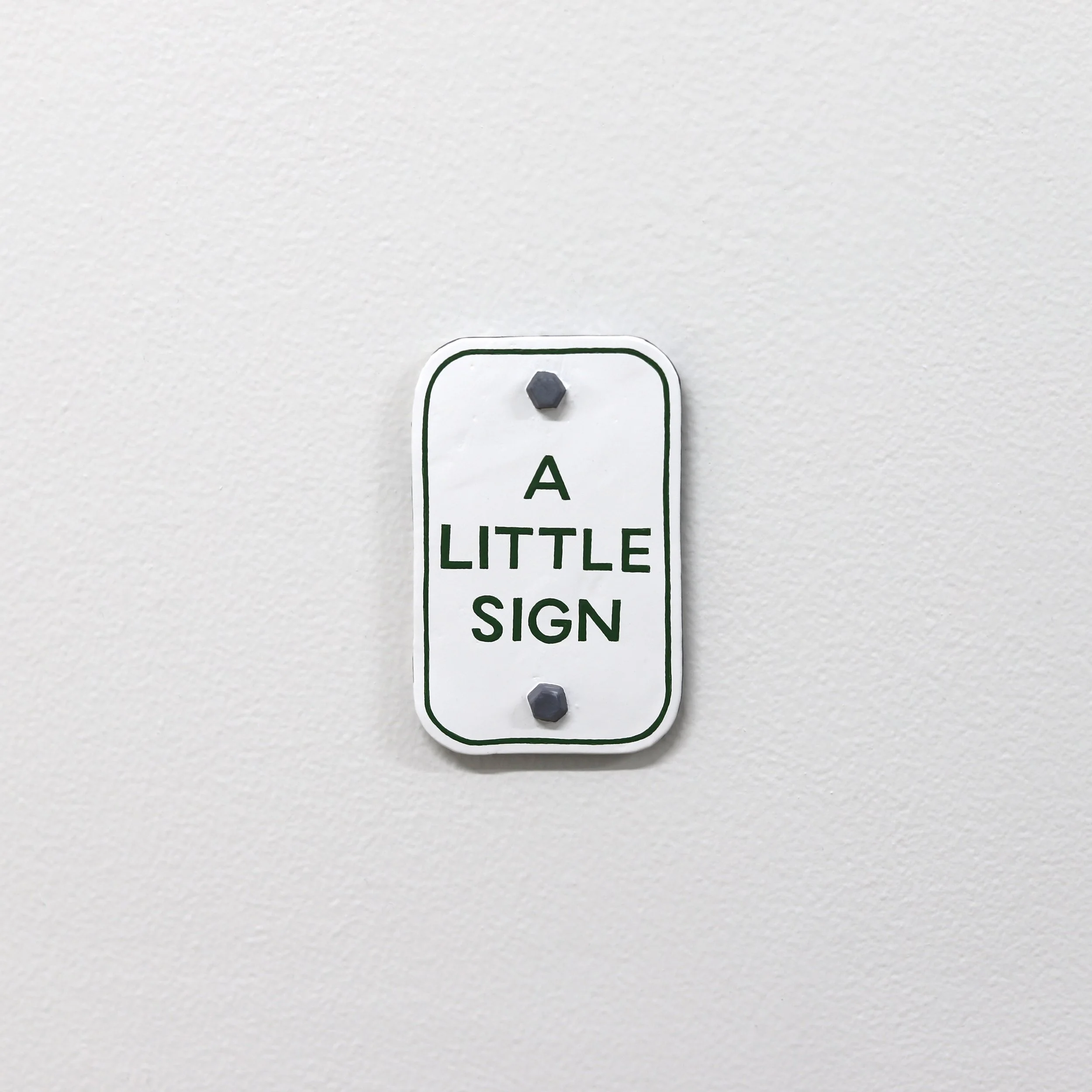 12. A Little Sign. (Green on White). Kenny Pittock. 2026.jpg