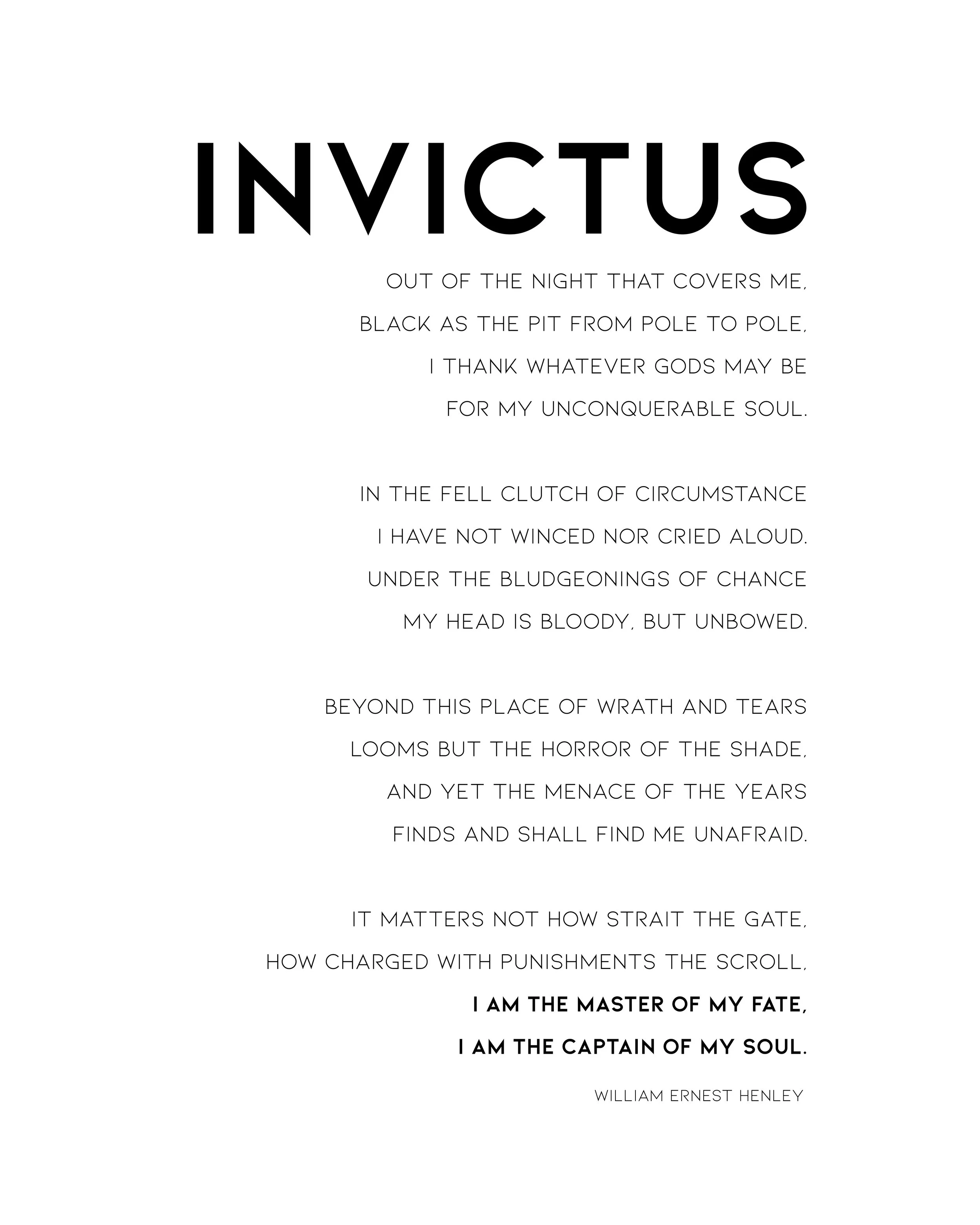 “INVICTUS” Guiding Us Into 2026