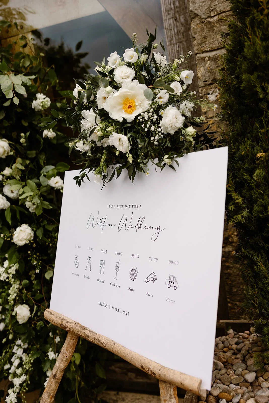 Wedding Welcome Sign Trix Creative Illustrated Cripps Barn