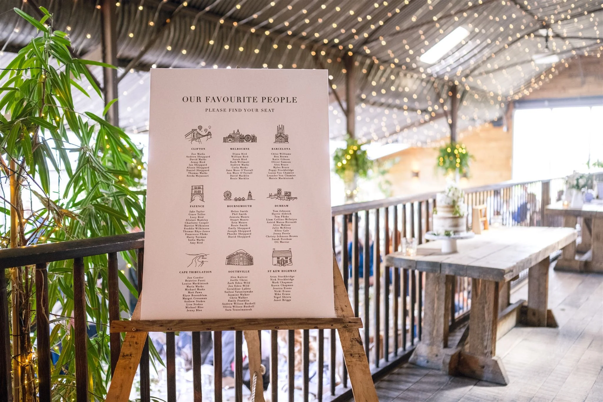 Table Plan Illustration Stone Barn