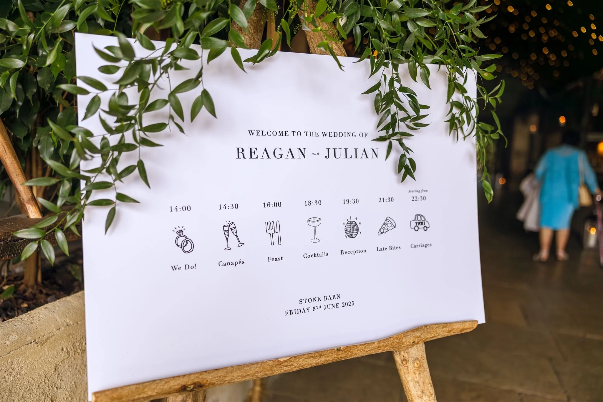 Stone Barn Trix Creative Illustrated Welcome Sign