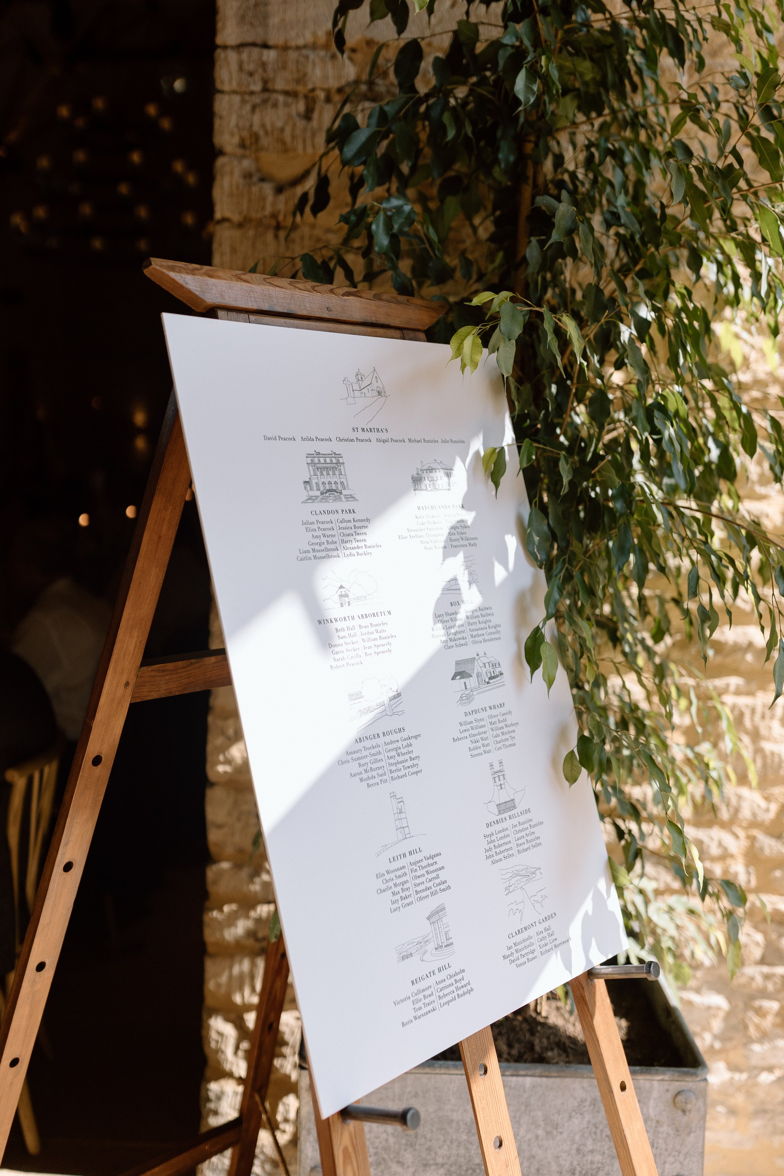 Wedding National Trust Table Plan Ivy Lodge Cotswolds Wedding Stationery Trix Creative