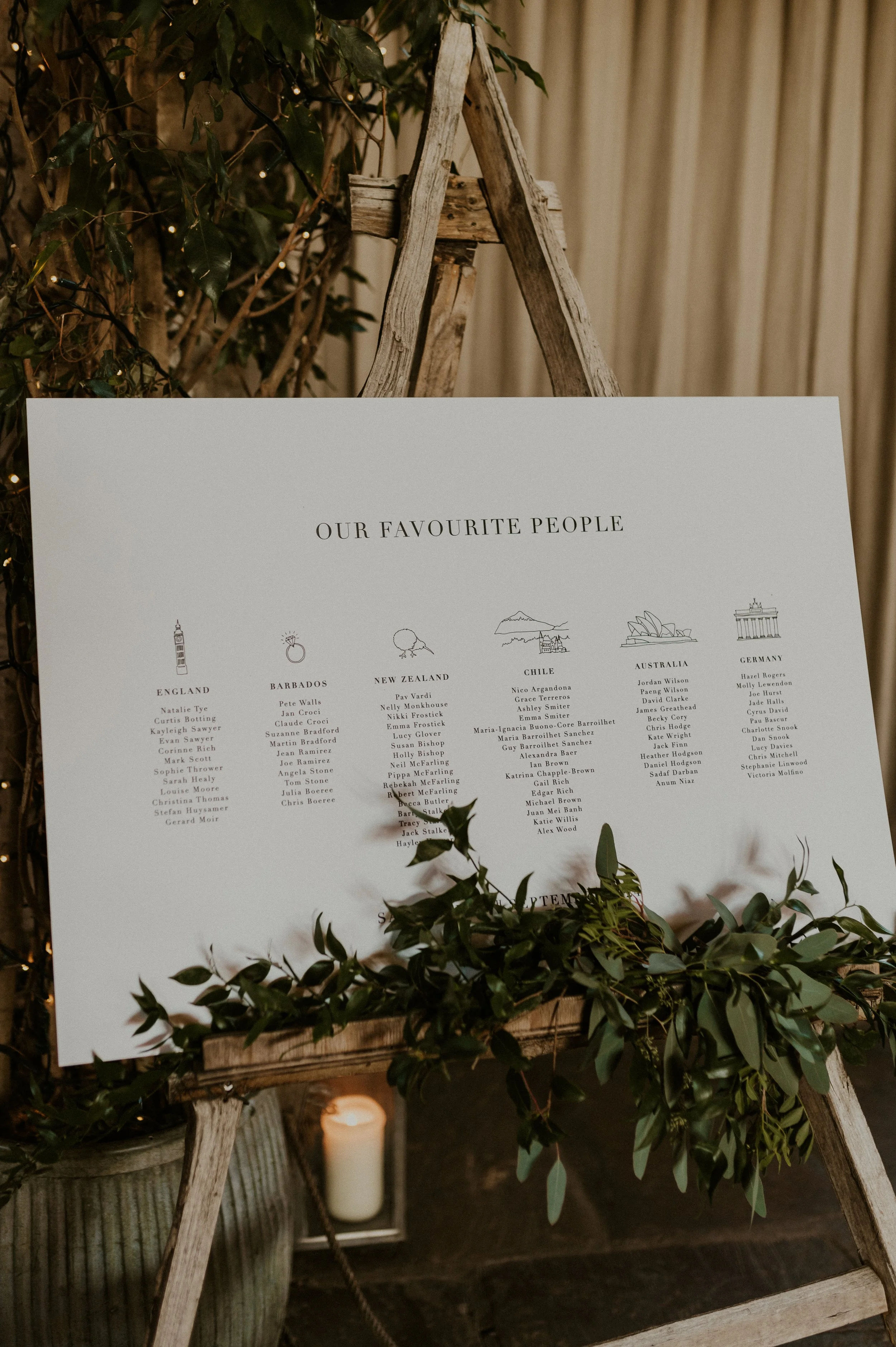 Wedding Stationery Table Plan Illustration Trix Creative Cripps Barn Cripps & Co