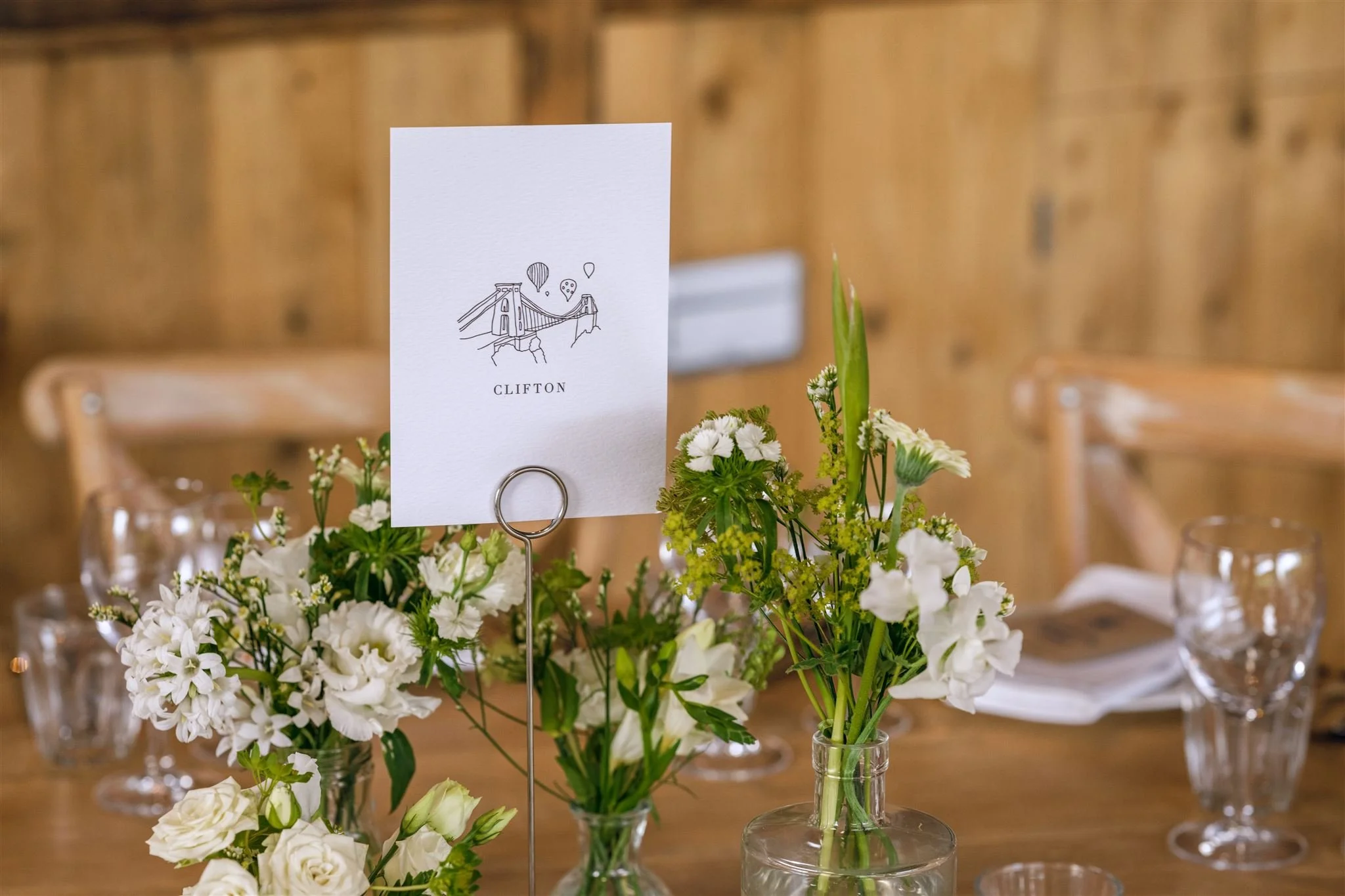 Bristol Illustration Trix Creative Wedding Stationery Table Name