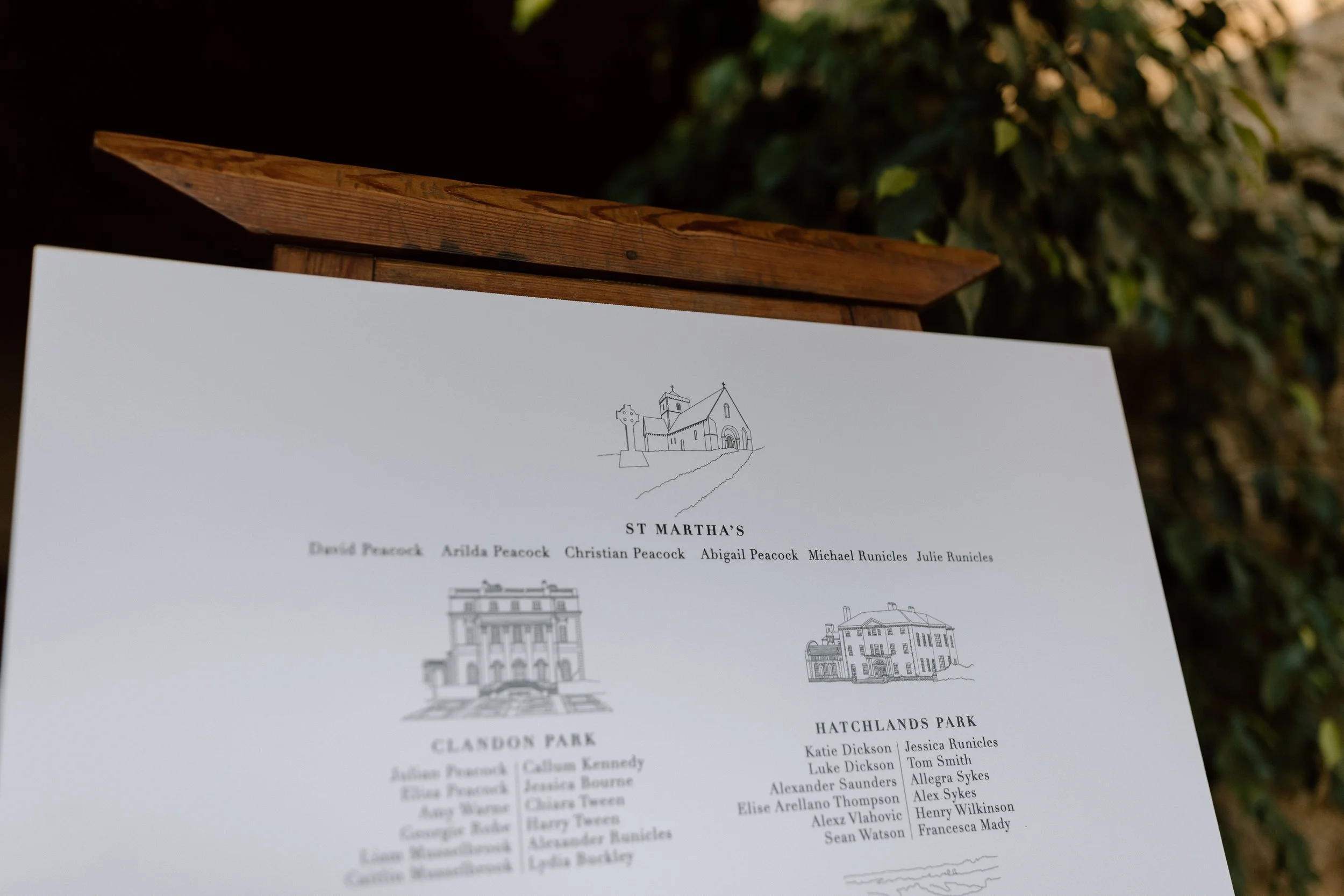 Illustrated Table Plan Trix Creative Ivy Lodge