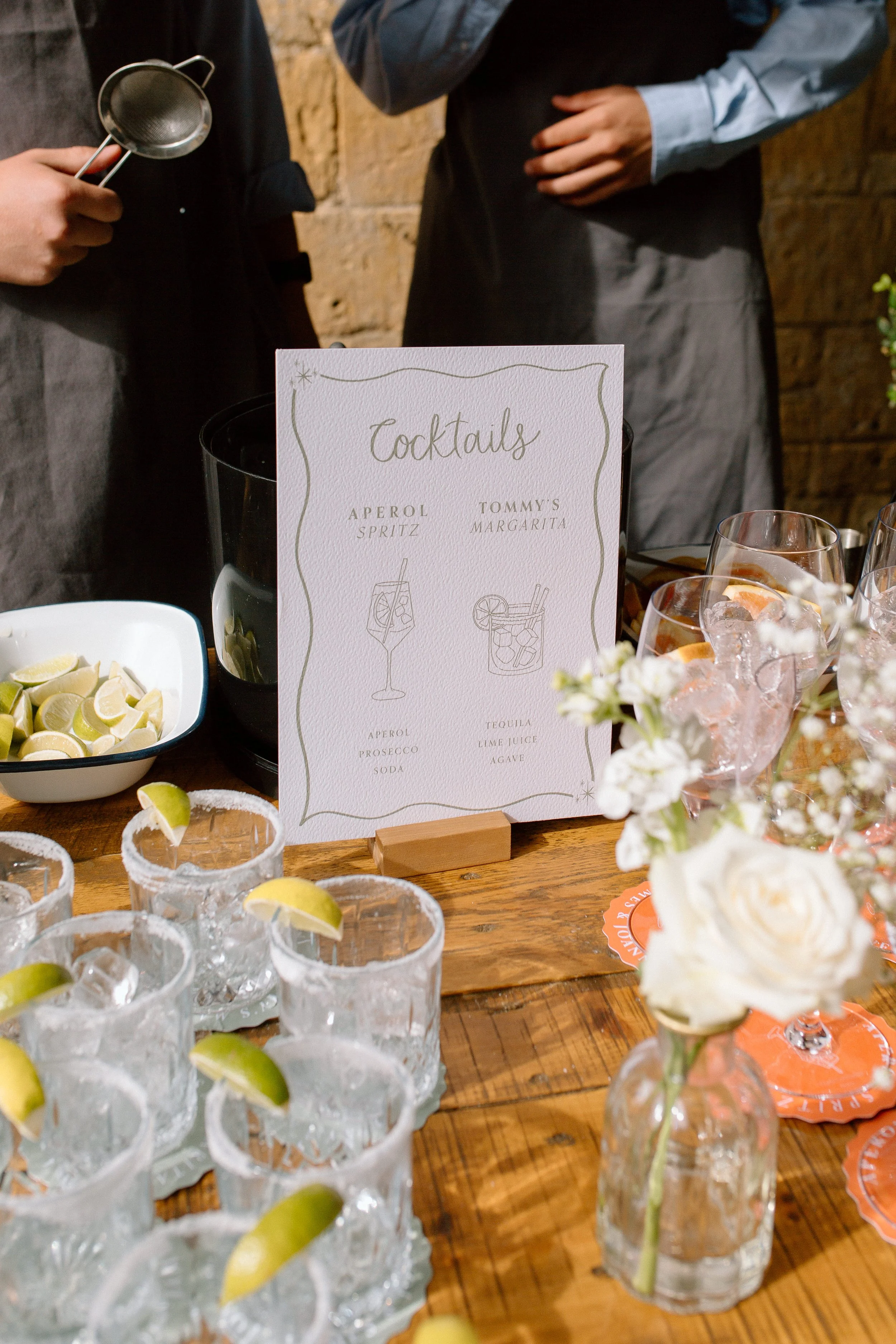 Wedding Cocktails Bespoke Illustration