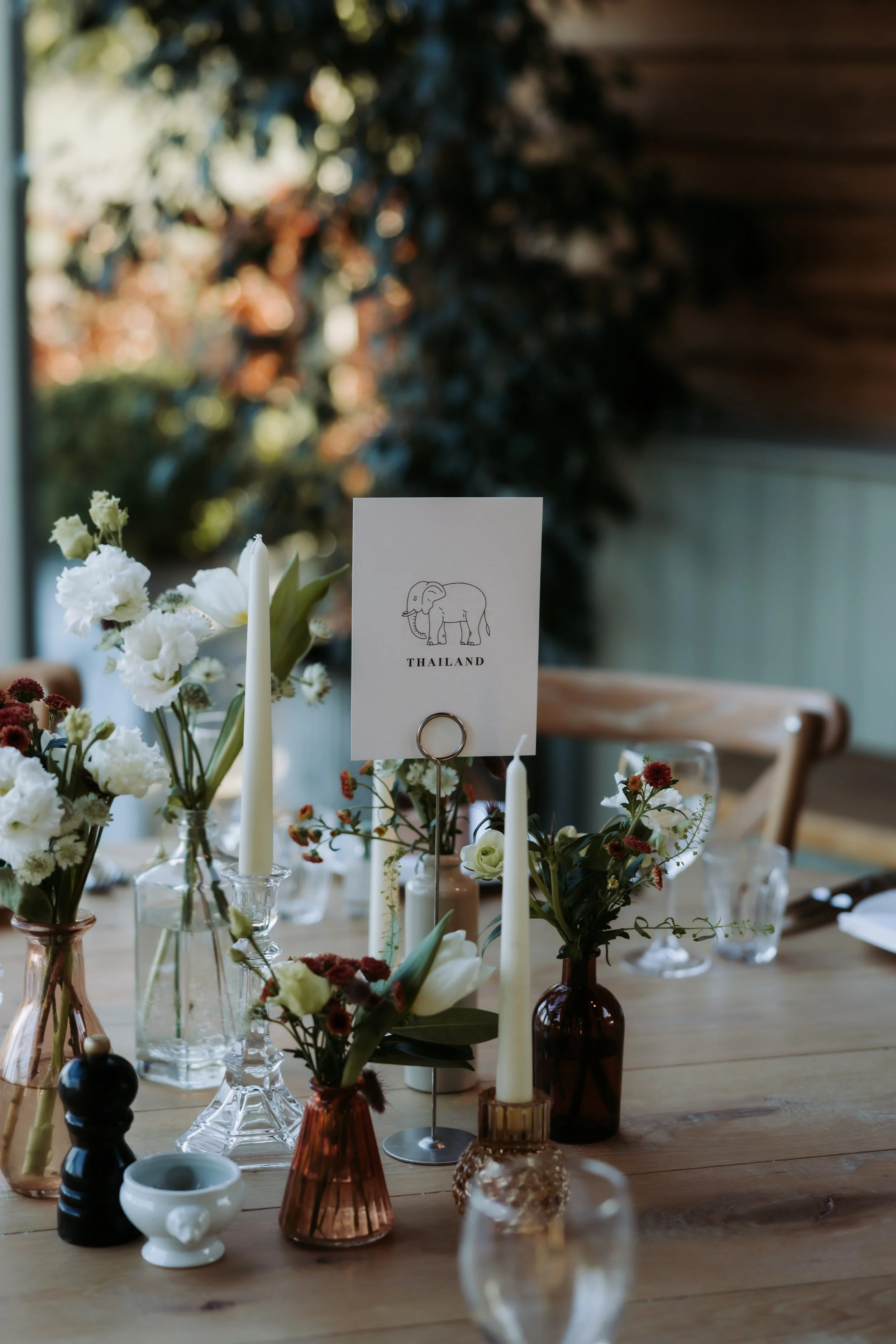 Trix Creative Wedding Table Name Illustration Thailand