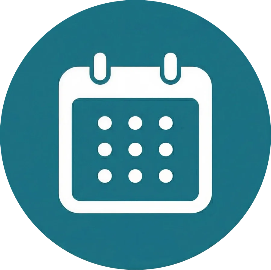 Calendar icon symbolising Coogee Beach Doctors Preventative health checks
