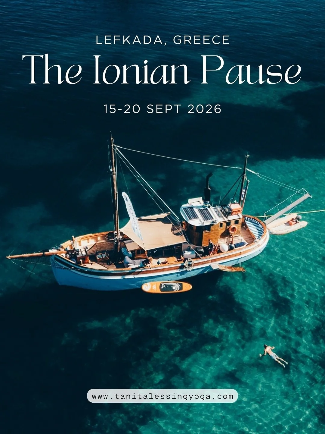 I&rsquo;ve been dreaming up this beautiful retreat since 2024 🧿

Join me in Lefkada, Greece (15&ndash;20 Sept 2026) for The Ionian Pause &mdash; 

💙 a week of yoga, sound baths, island magic + space to simply breathe again. 
 ☀️ Sunrise swims in tu