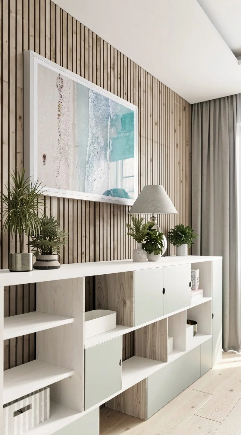 Close-up view of a modern cabinet with plants-Angled.jpg