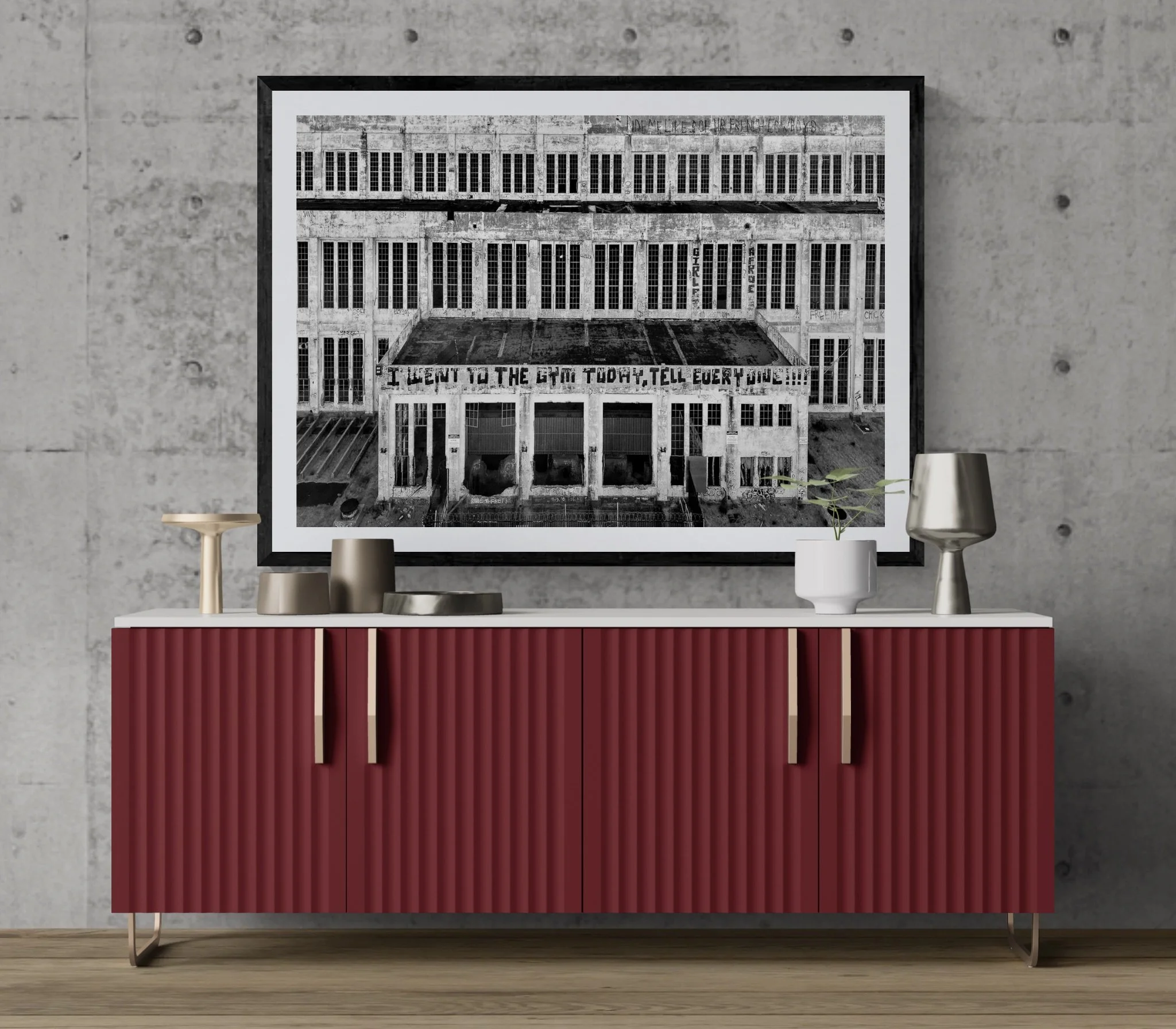 Minimalist interior with a modern cabinet.jpeg