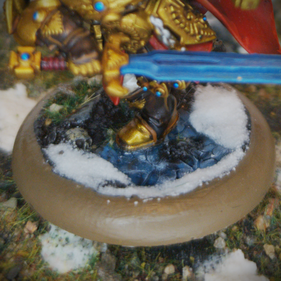 Tiny world base with crack ice effect