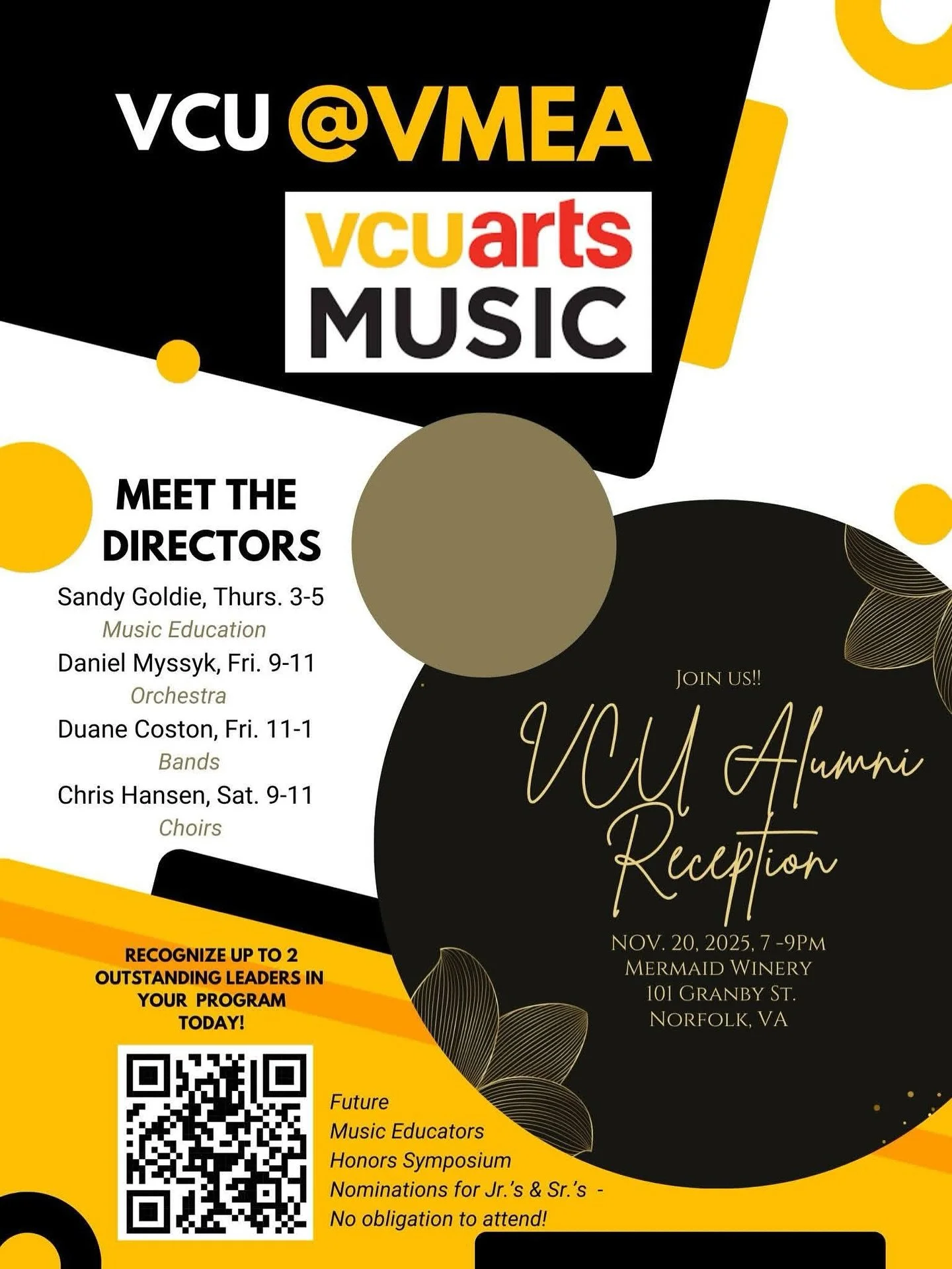 Come see us at our booth at VMEA!  @vcuchoirs @vcubands @vcusymphony @vcuartsmusic @vcuarts
