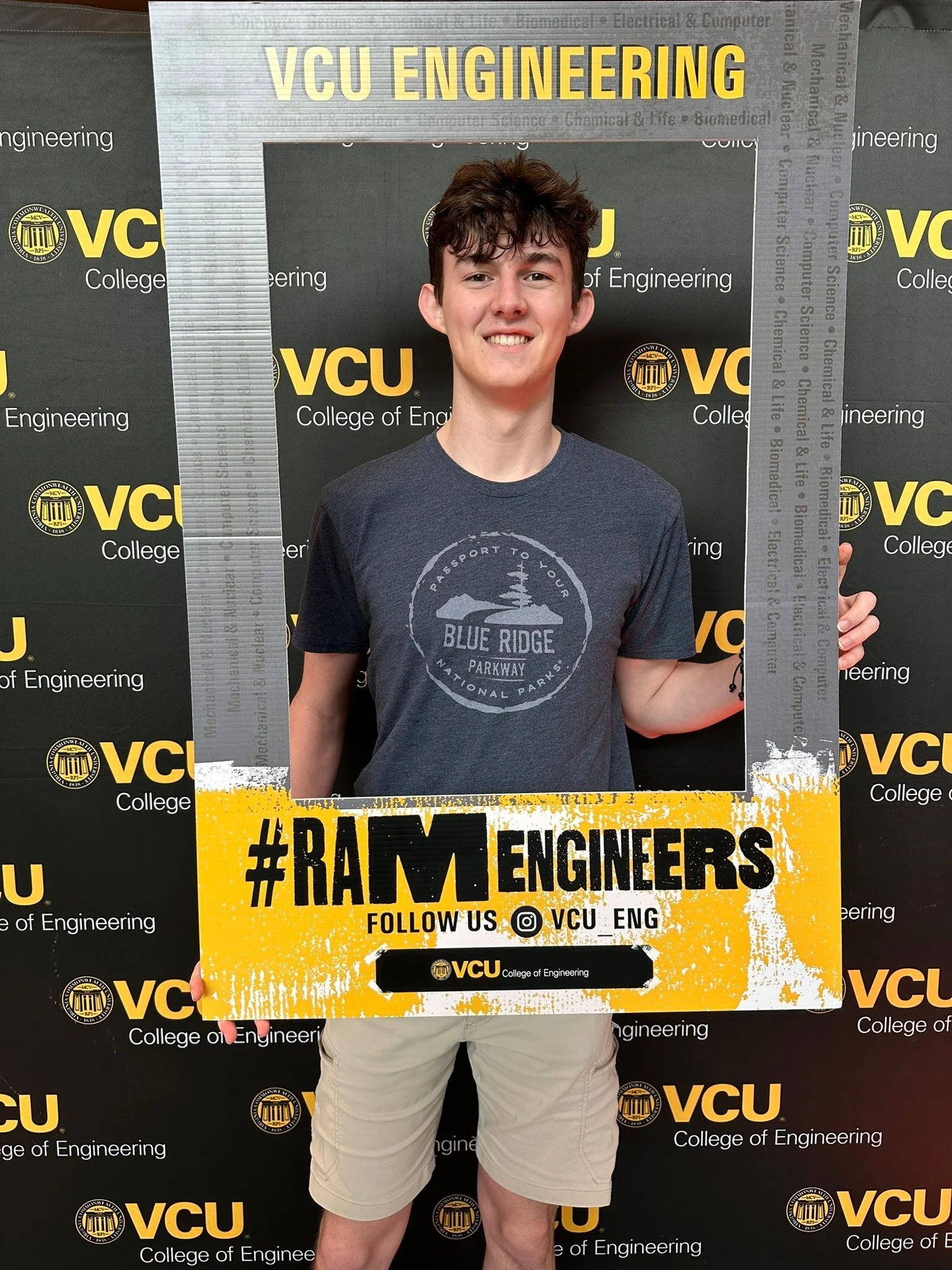 He done did it!  He accepted his offer to VCU School of Engineering.  Welcome to the RAMily my son!