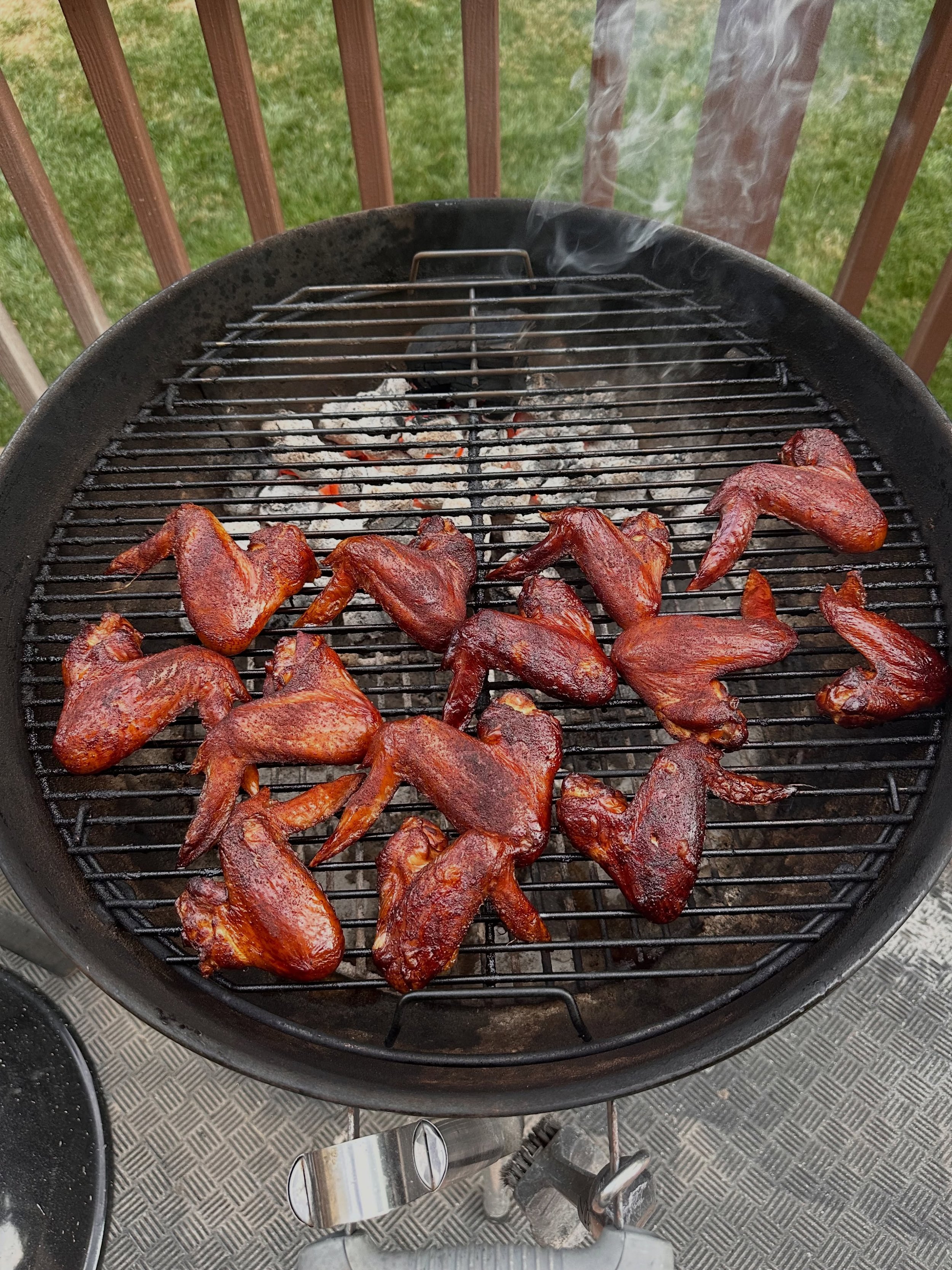 Hickory smoked wings are for dinner!  Eat well, my friends.