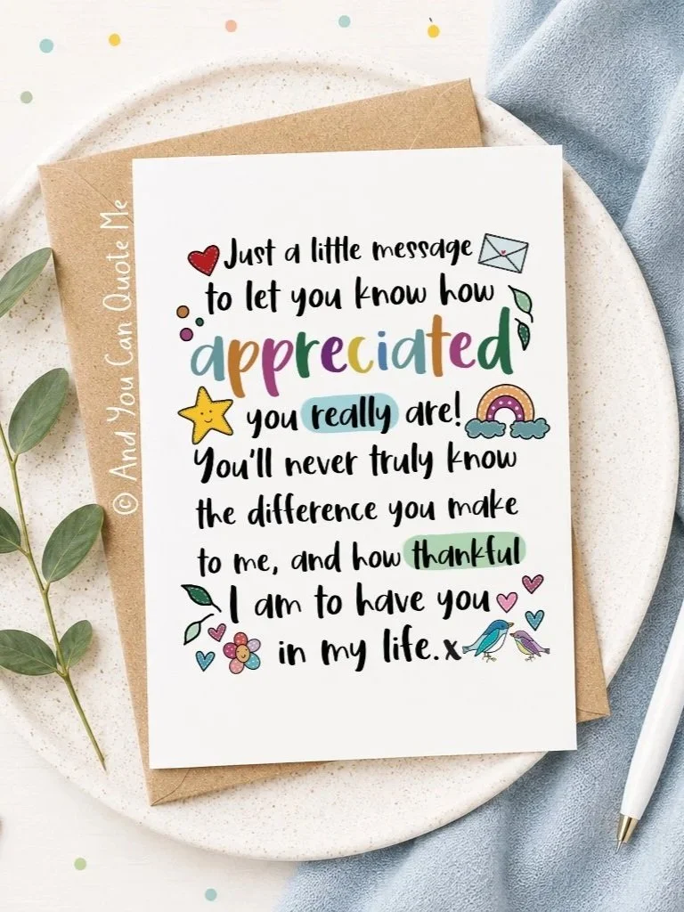 © 'Appreciated...'