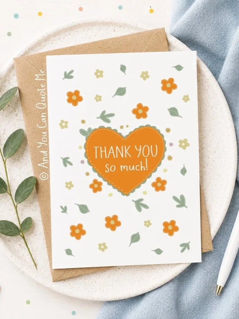 © 'Thank You' Floral Heart
