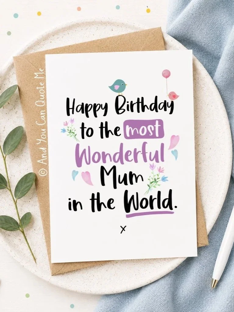 'Wonderful Mum Birthday'