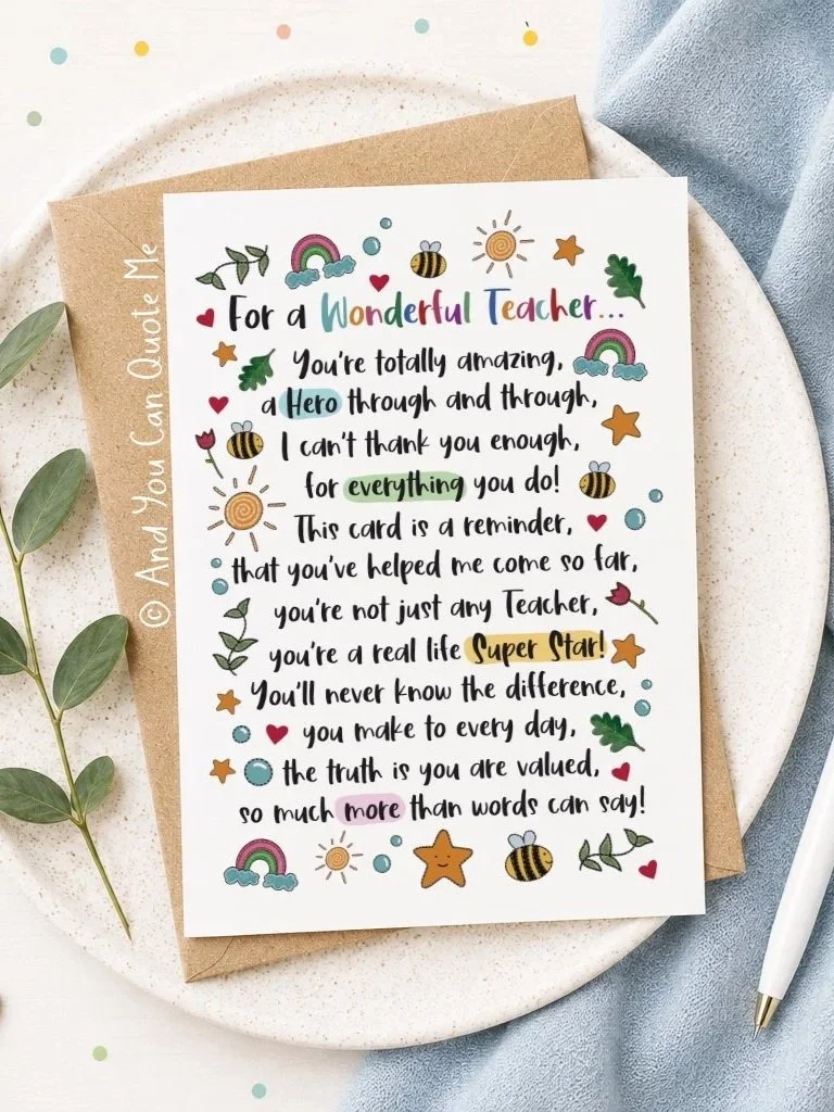 © 'Wonderful Teacher...'