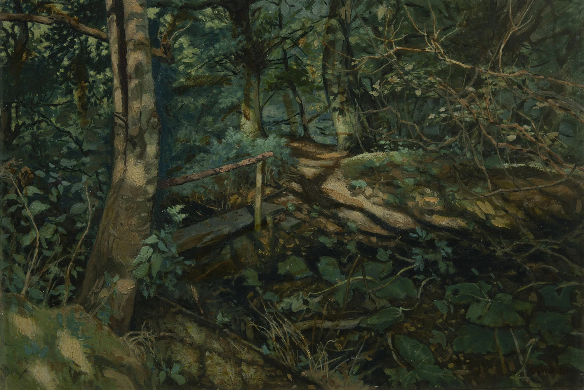 Dappled Shade. Oil on Panel, 56 x 75 cm.