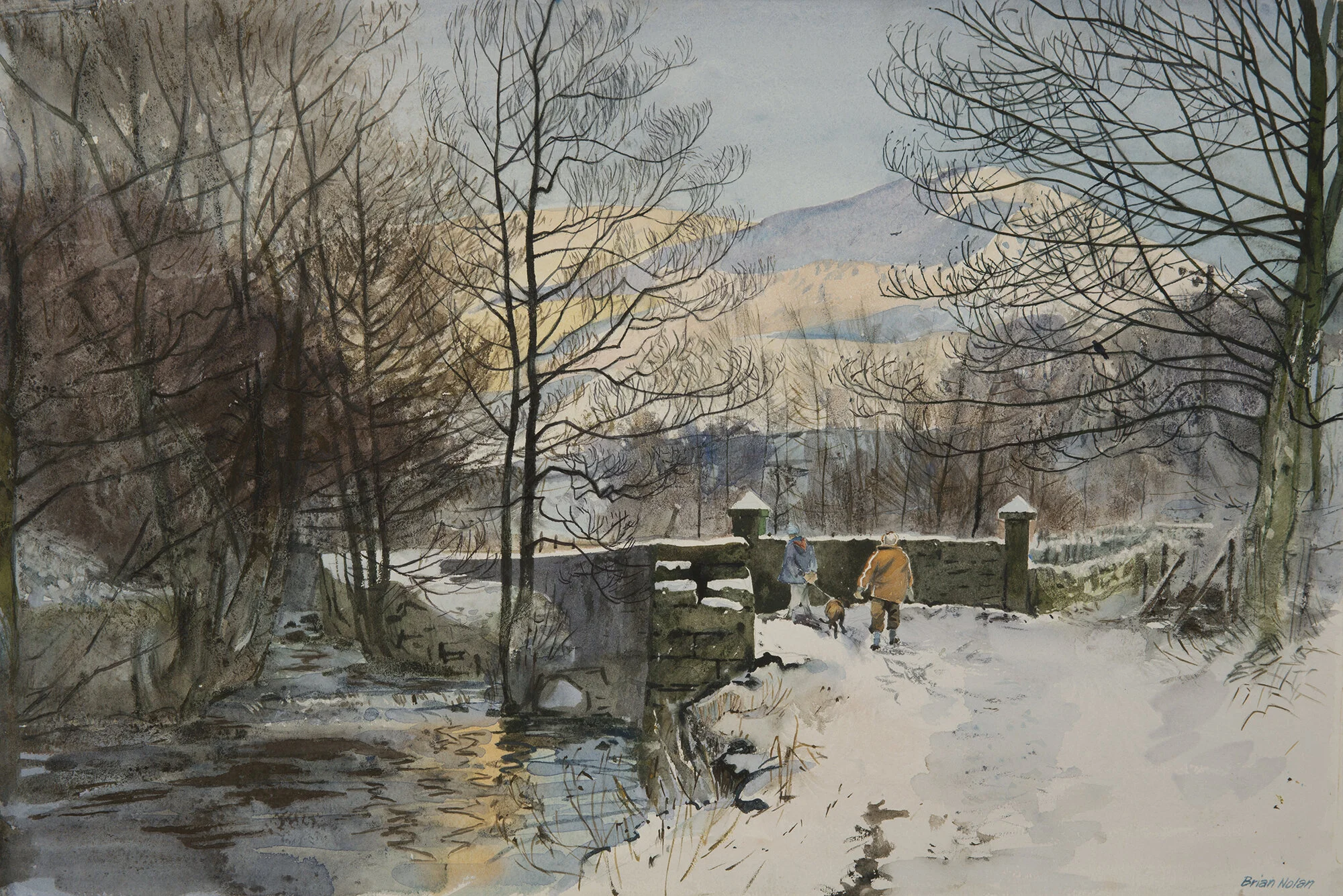 Kinder Way. Watercolour, 60 x 77 cm.