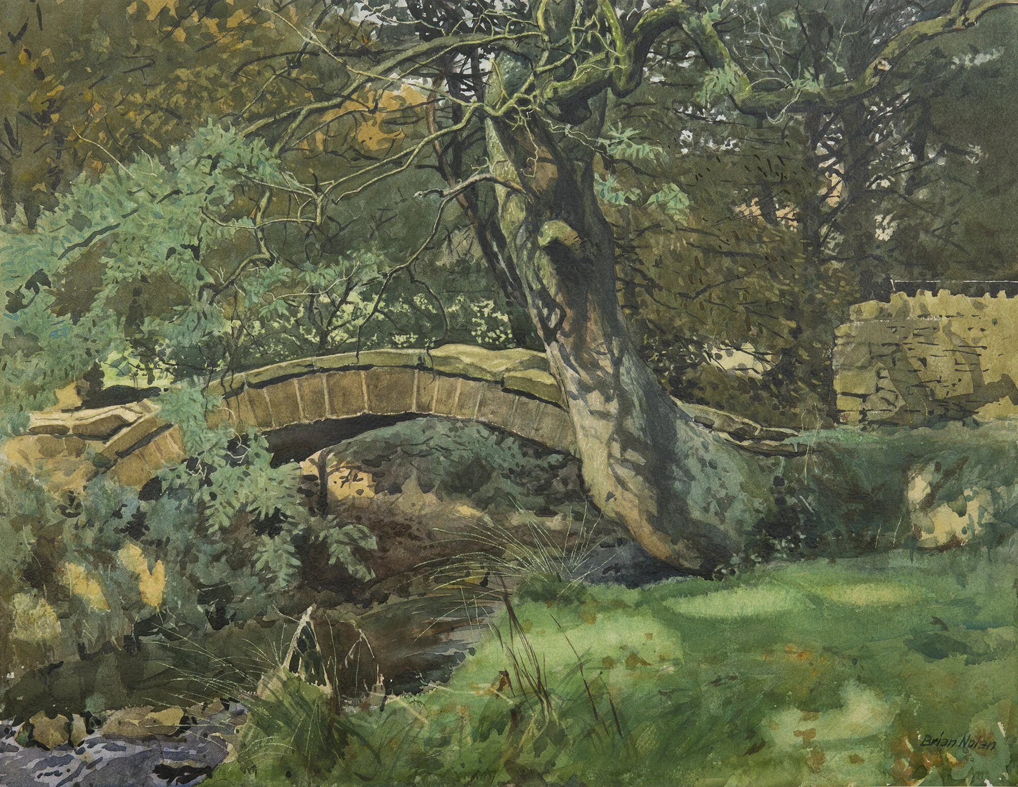 Across Time, Hayfield. Watercolour, 65 x 77 cm.
