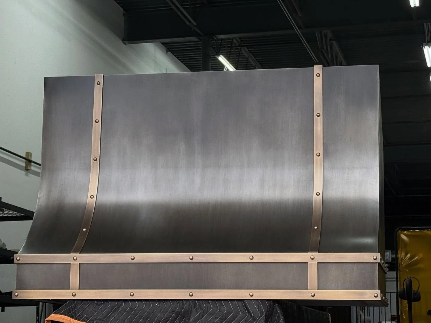 Loving the aged pewter and brass look on this hood ! This will soon be installed at a @crowebuilt  project for the always awesome @bethmeyerdesign ! This one is going to look so good with the other brass elements we are sprinkling throughout the hous