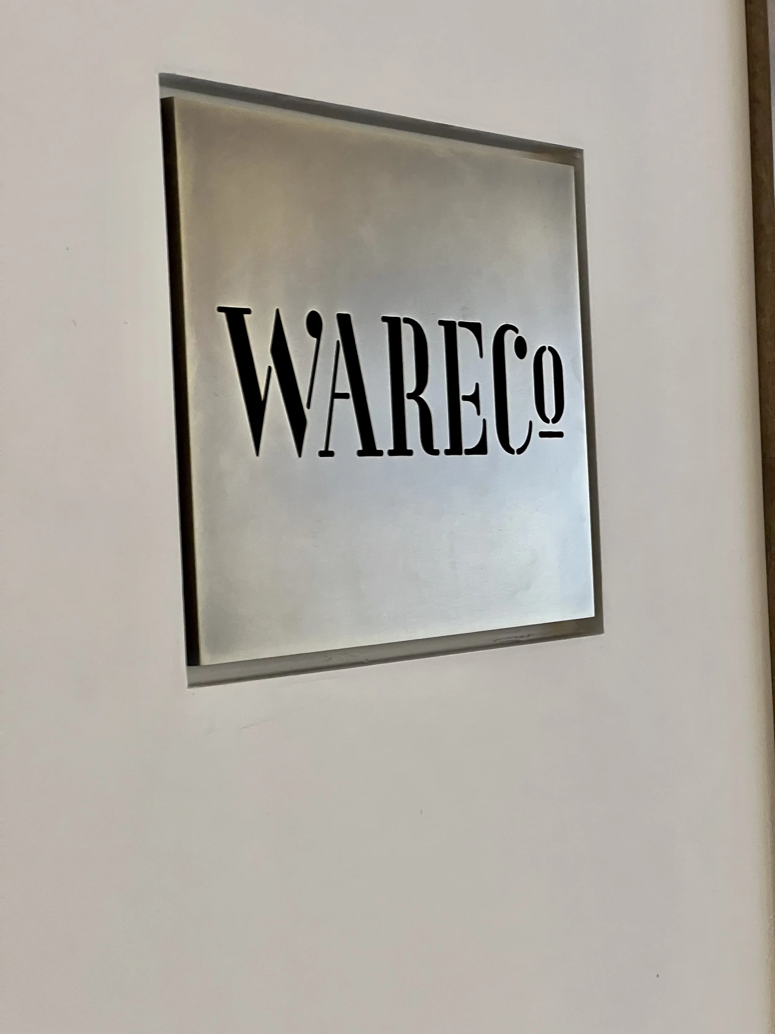 Patinated Brass Business Sign