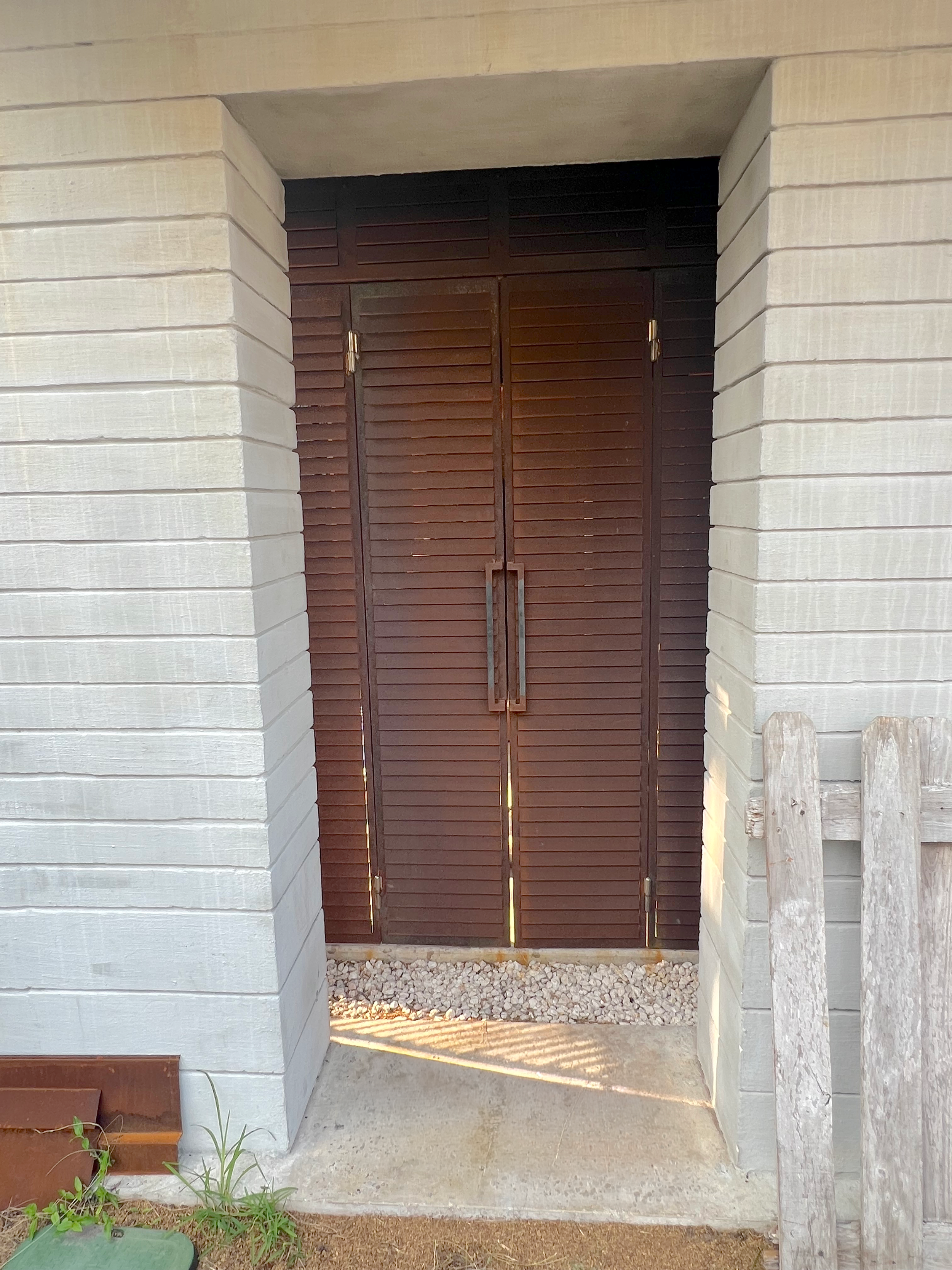 Corten Louvered Door