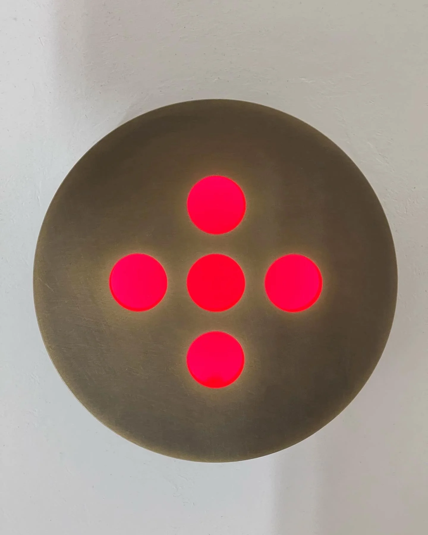 Patinated Brass & Neon Business Sign