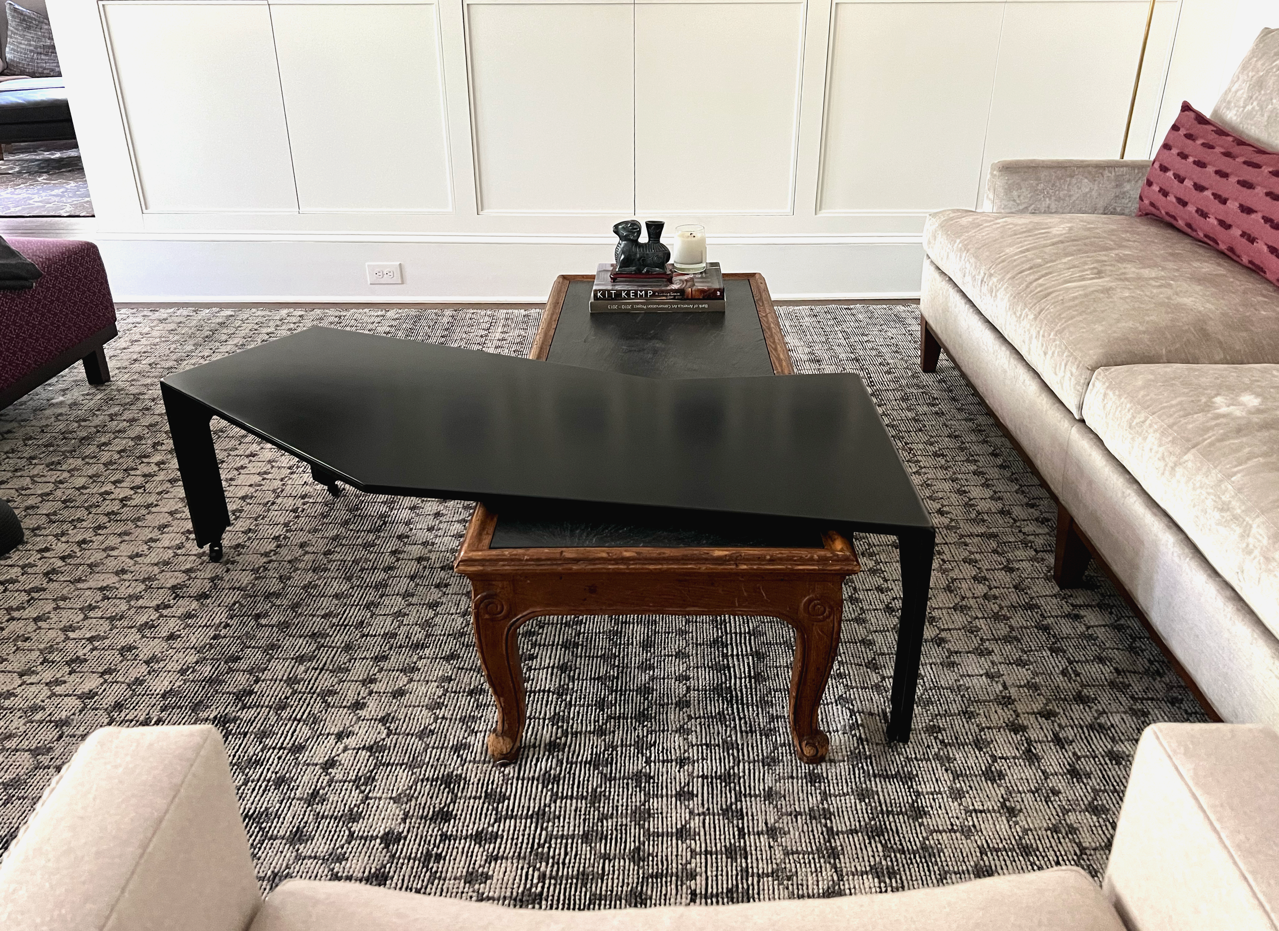 Custom Metal Rolling Nesting Table - View 1