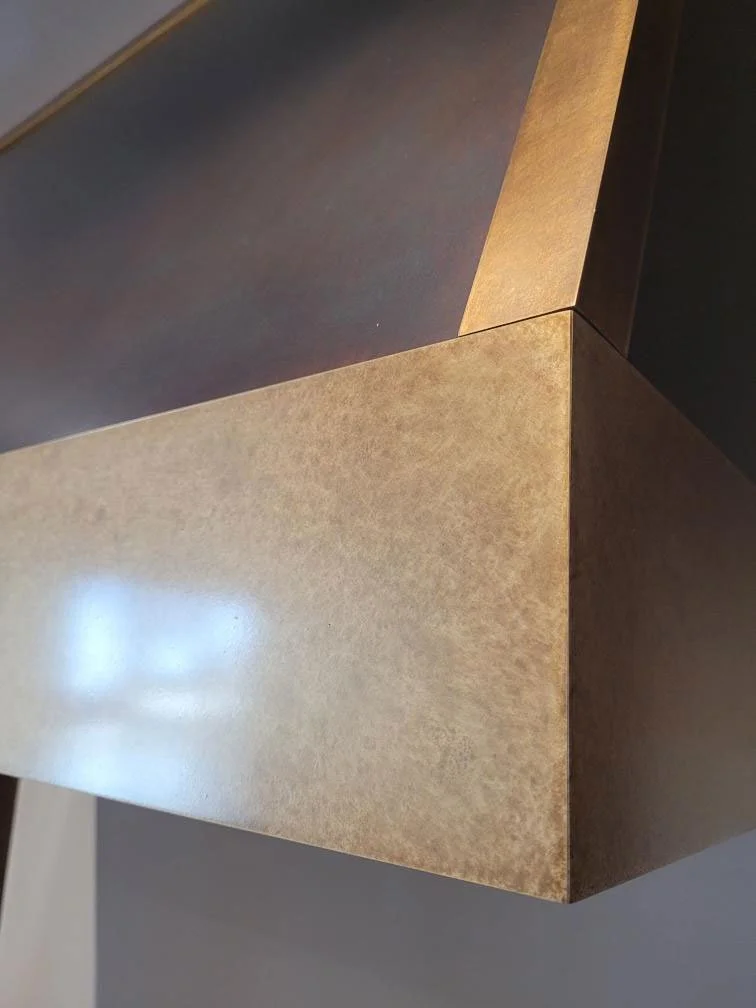 Hand Patinated Brass Vent Hood