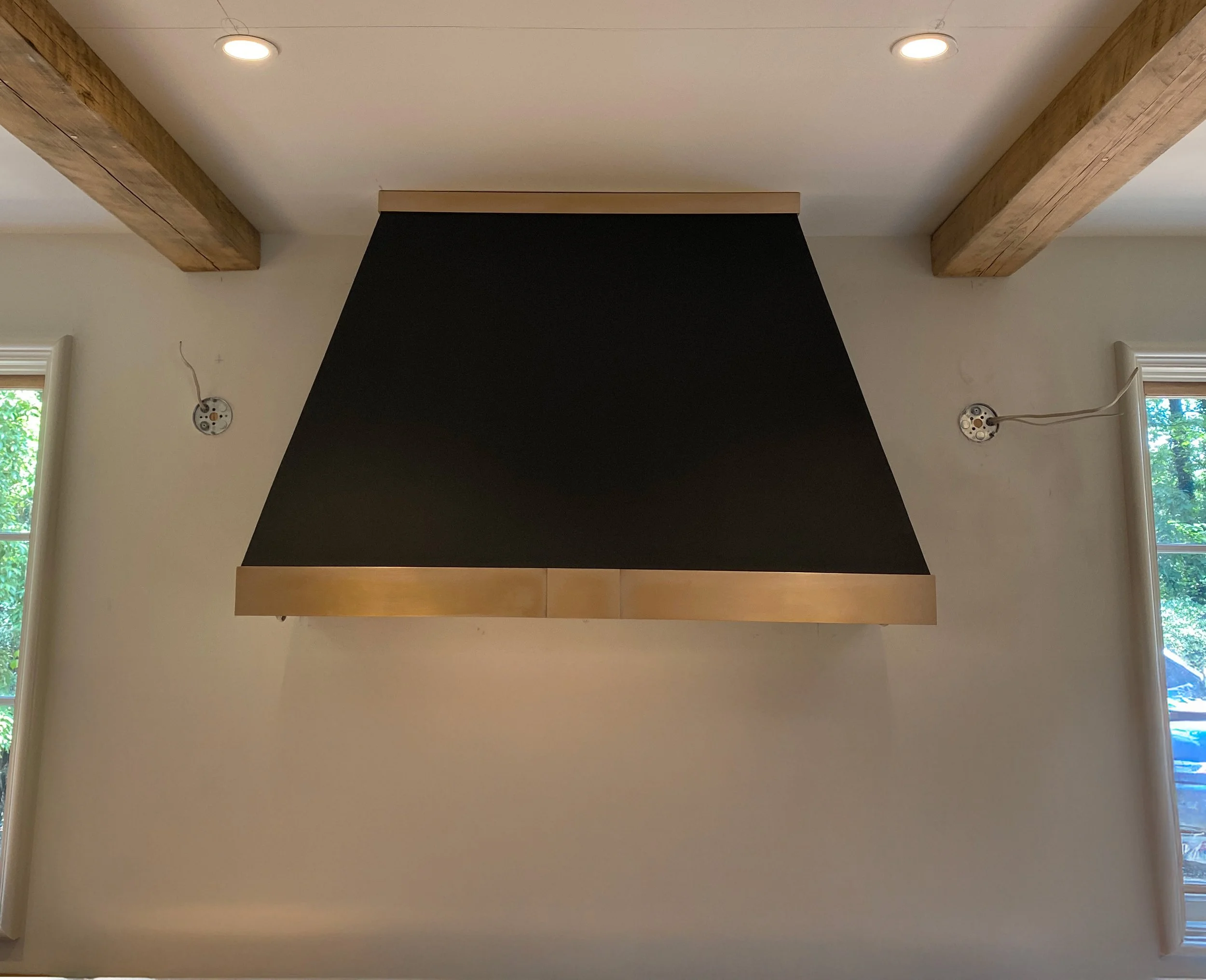 Hand Patinated Brass Vent Hood