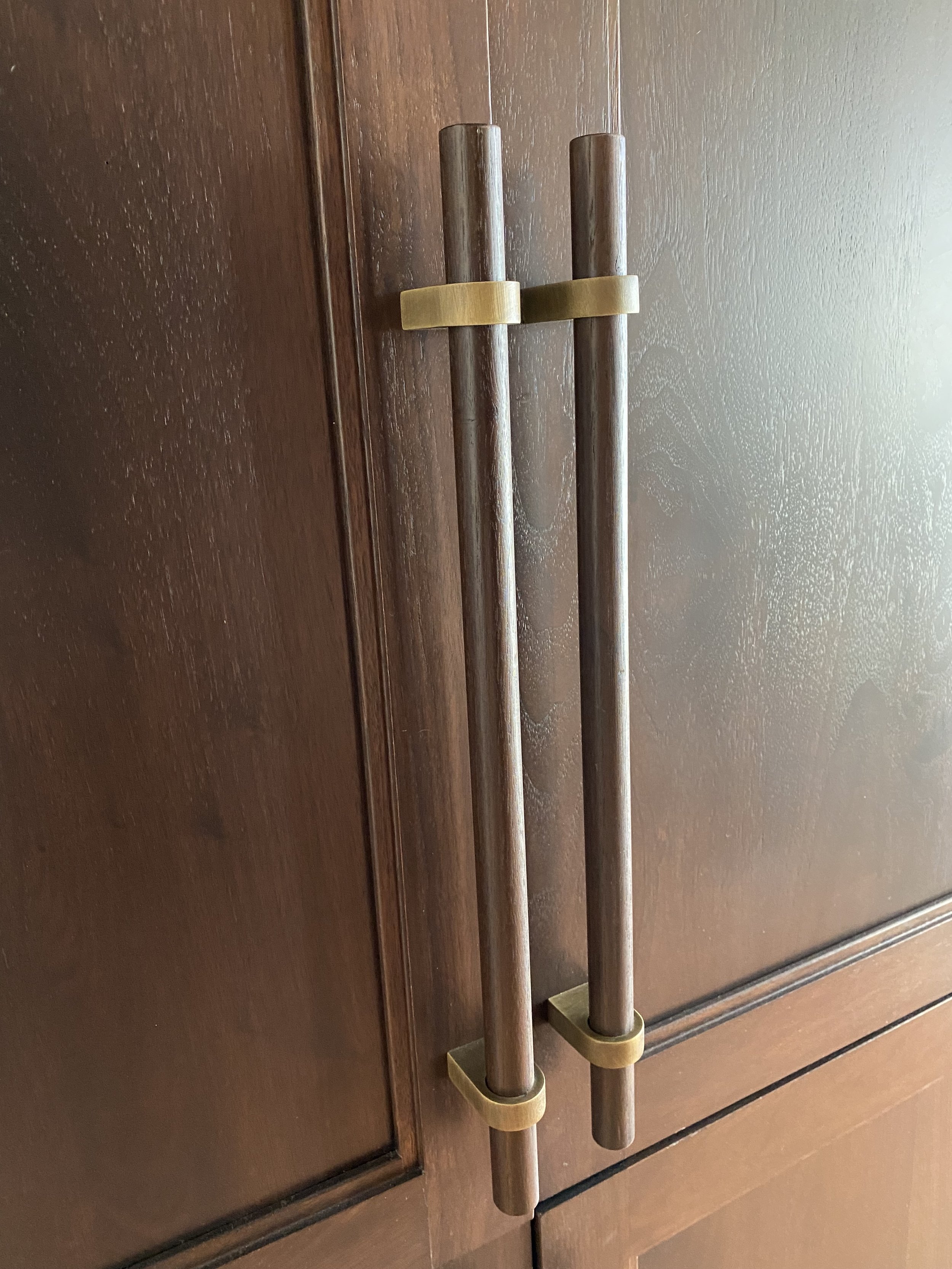 Patinated Brass Handle Mounts