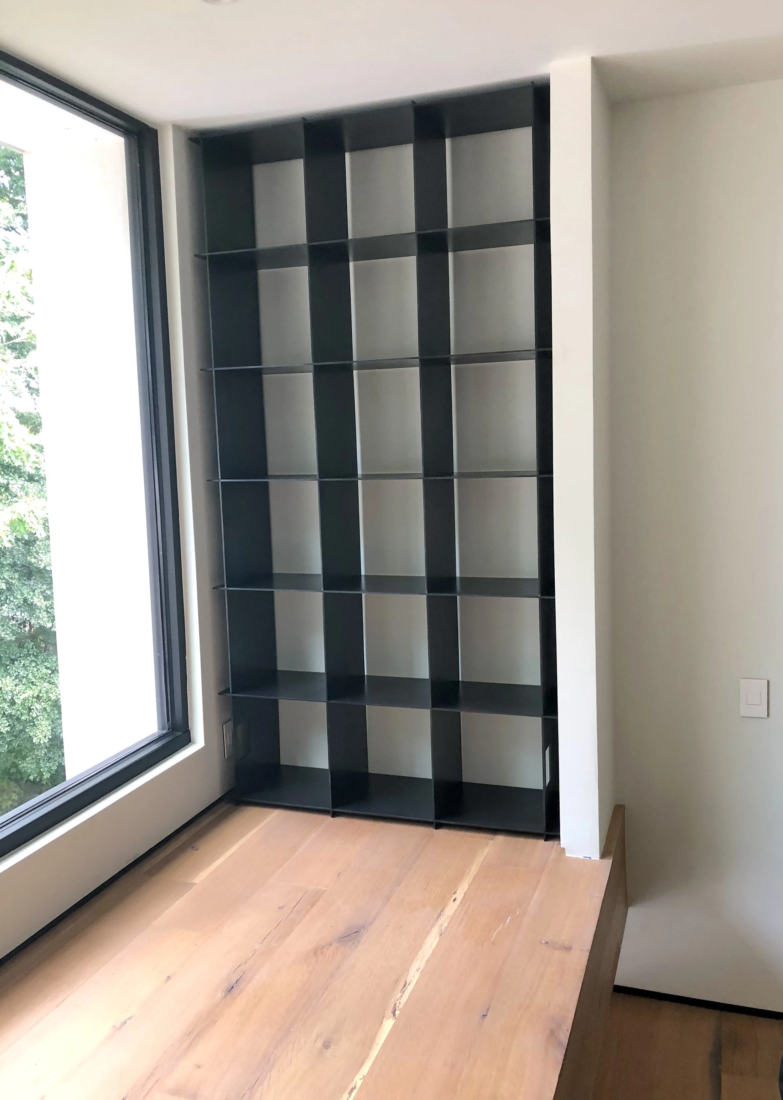Custom Metal Built-in Shelving Unit