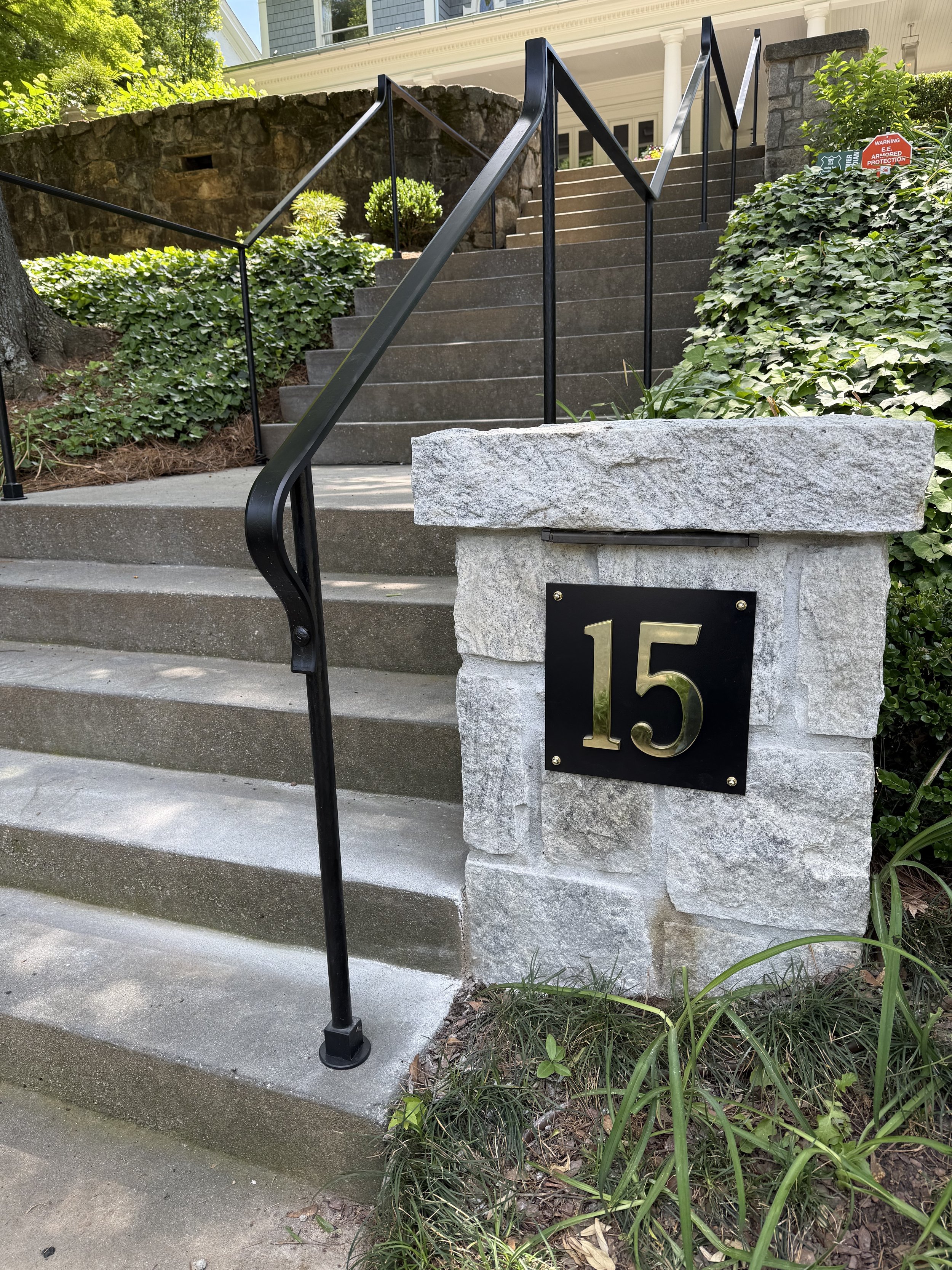 Metal/ Polished Brass Address Sign
