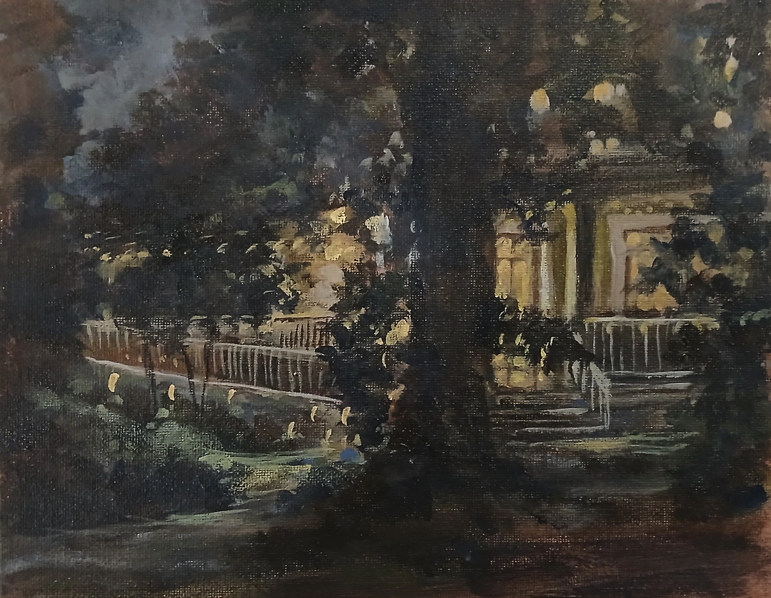 Pleased to announce that I received award for 2026 "Best Nocturne" "Bay Art's" plein air competition Huntington Metropark Bay Village Ohio. Approximately 1.5 hours to complete 8x10" acrylic on canvas panel.
