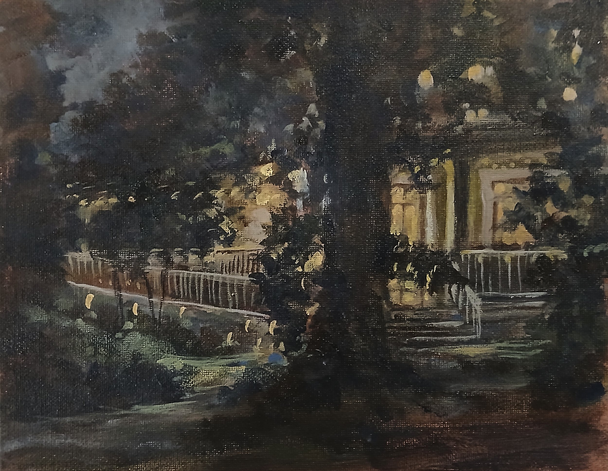 Pleased to announce that I received award for 2026 "Best Nocturne" "Bay Art's" plein air competition Huntington Metropark Bay Village Ohio. Approximately 1.5 hours to complete 8x10" acrylic on canvas panel.
