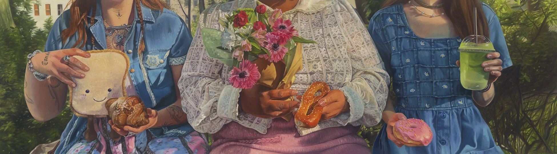 Travelers' Treats | 11 x 40 inches, oil on canvas, 2025