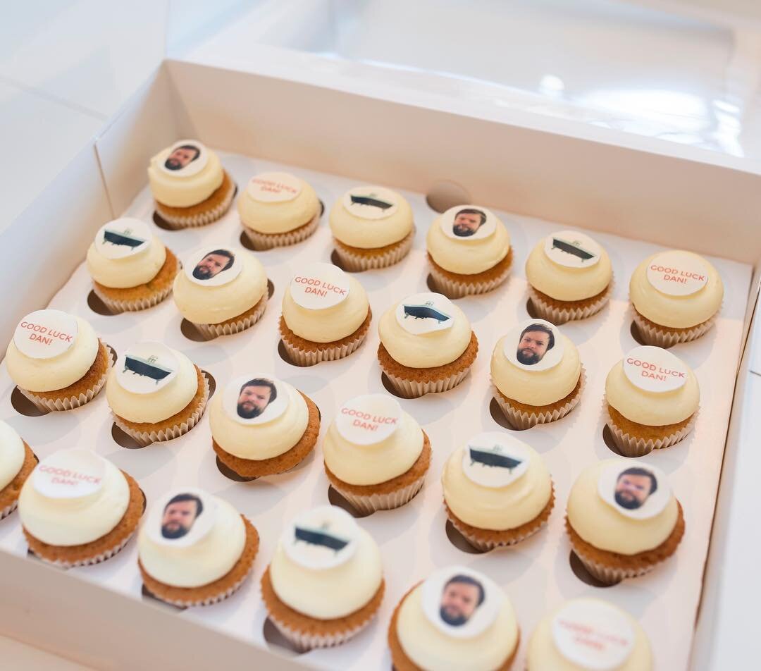 To celebrate #myclever Dan's last day, we've put his face on things. #Lastday #Leaving #Bath #Cupcakes #Officelife #Culture #Manchester #Agency