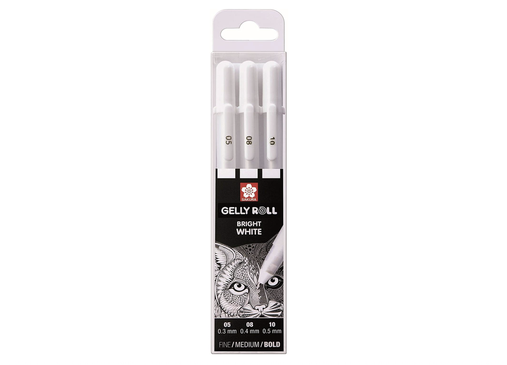 White Gelly Roll Pen Set