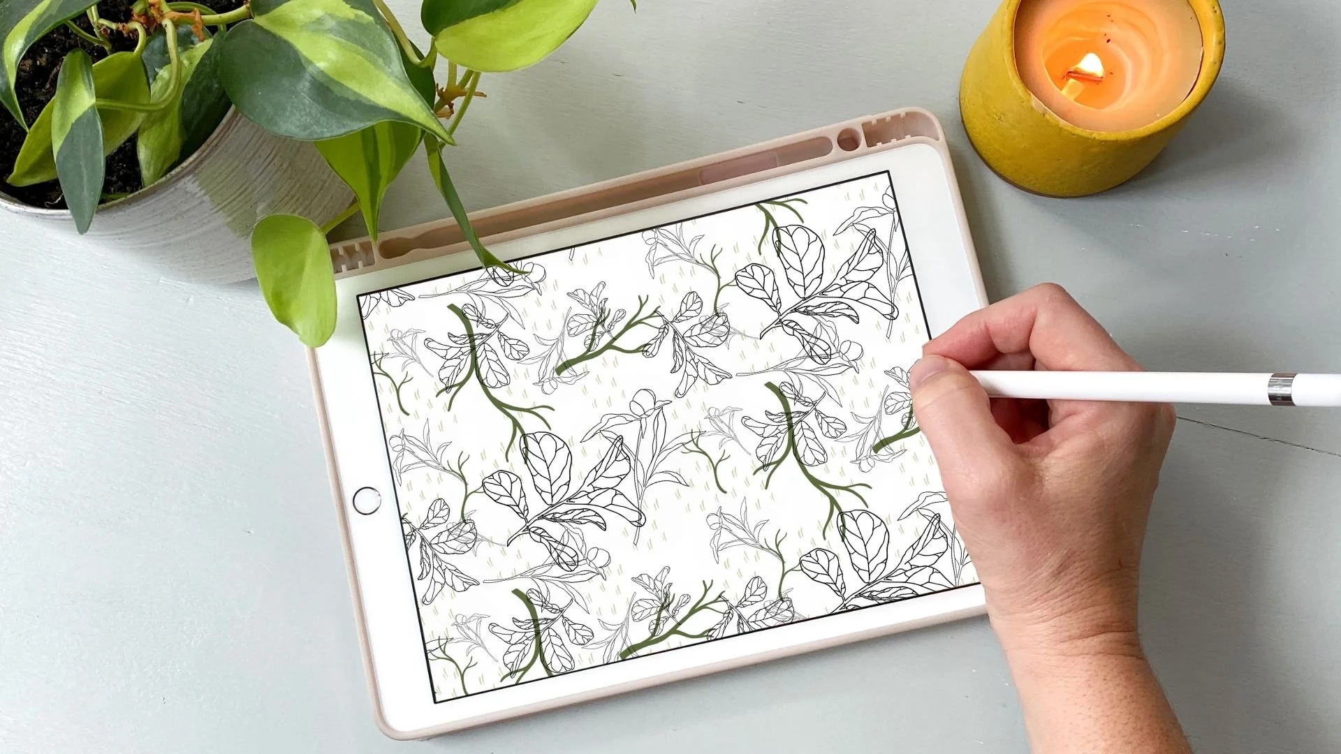 Simple & Perfect Half-Drop Patterns: in Procreate — Perch Handmade