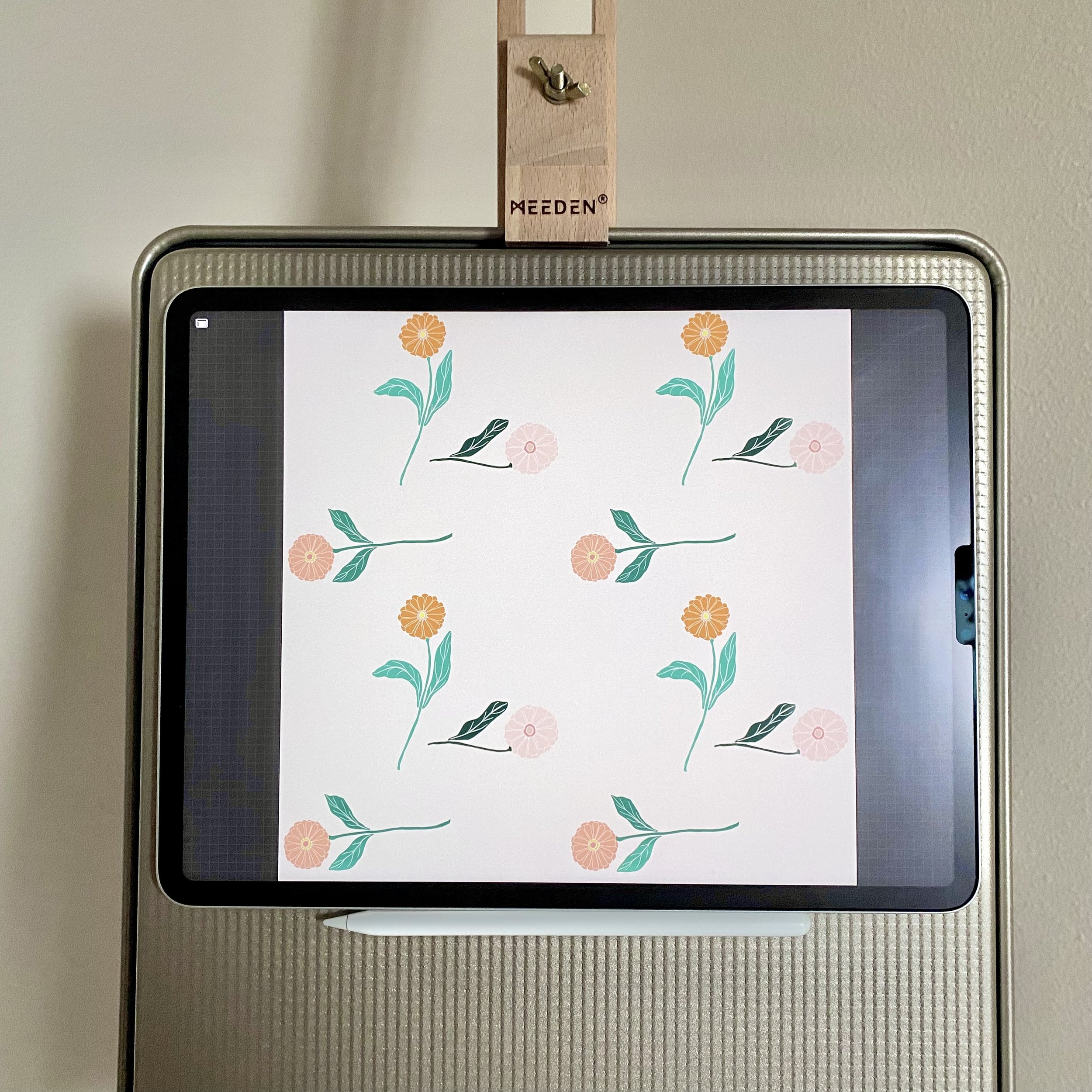 Procreate pattern design example using Perch Spot-Pattern Guides