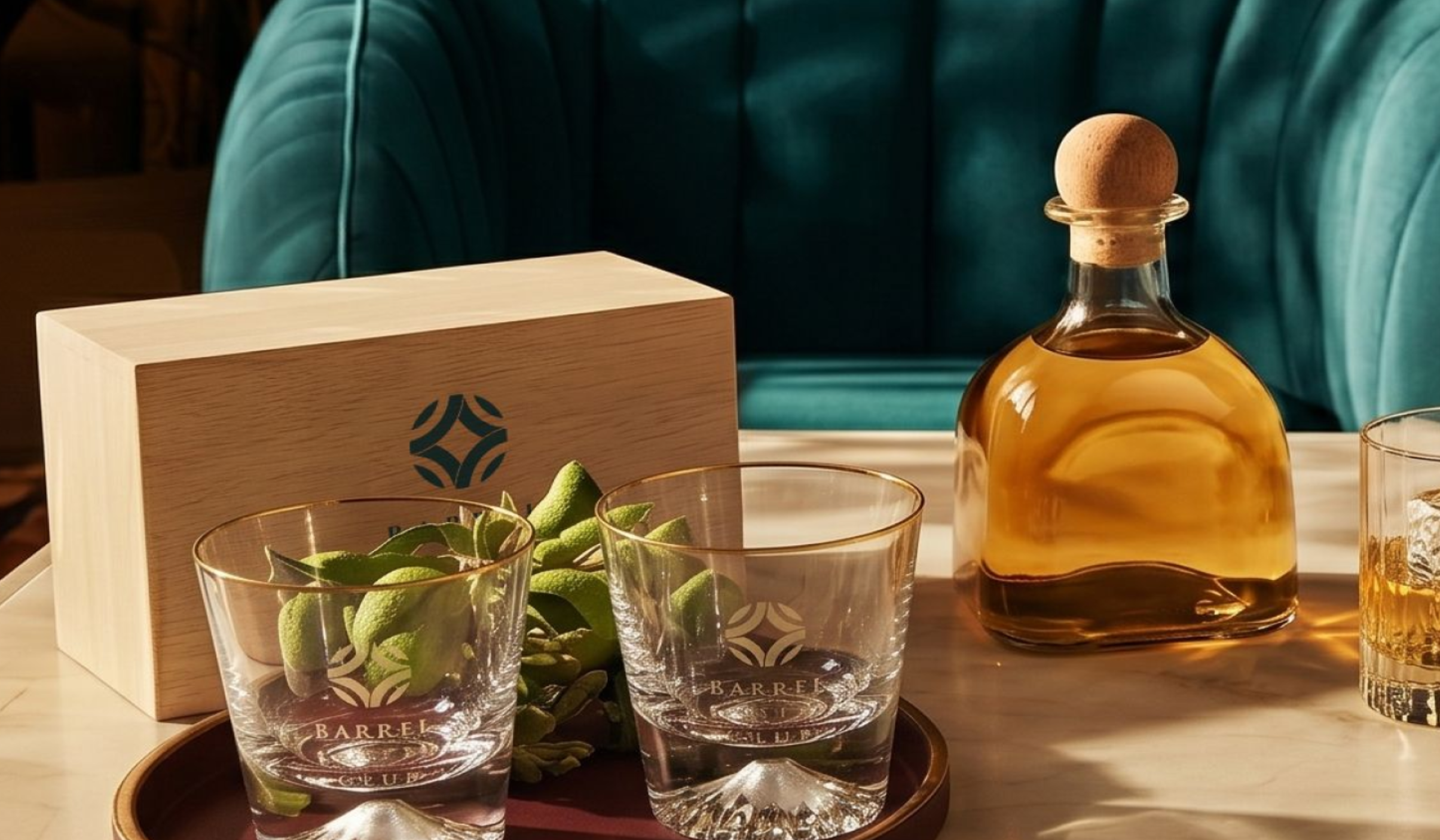 Barrel Hunter Club branded glasses