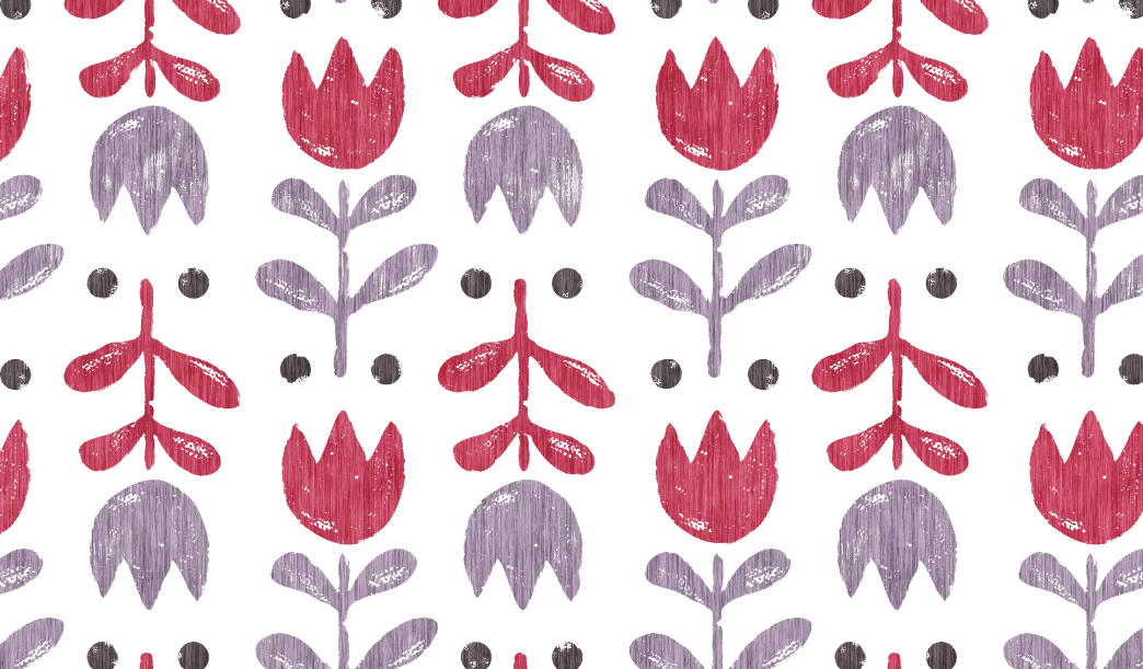 Colorful flower background with tulip graphic.