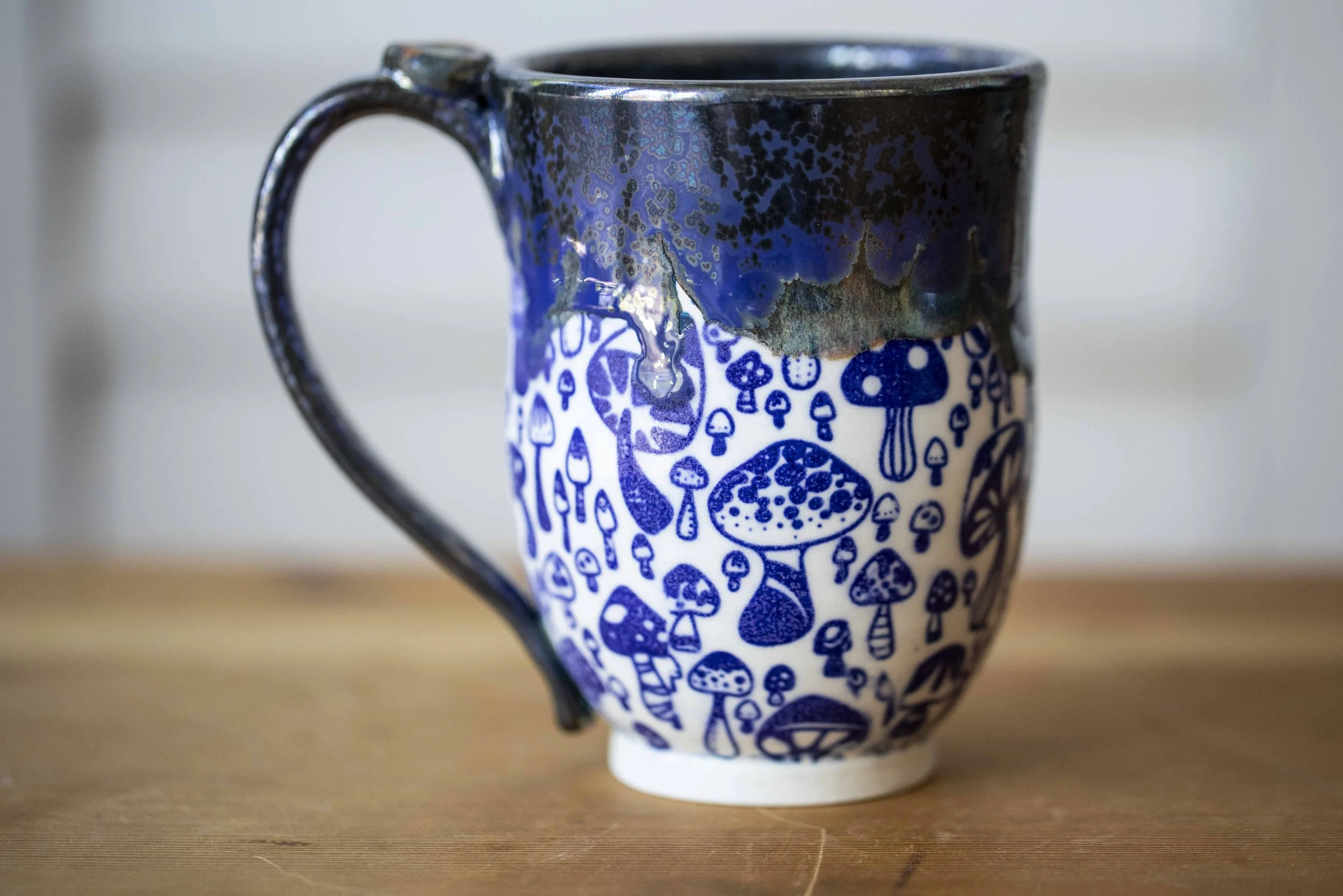 Blue Mushroom Mug