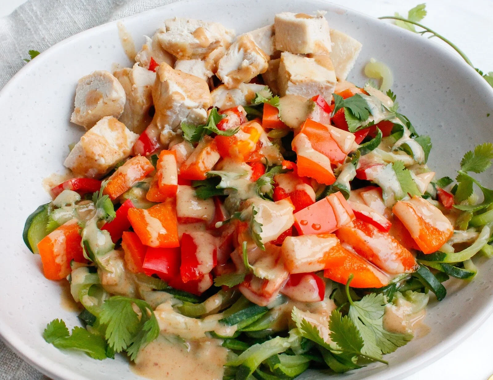 Paleo Pad Thai + Almond Butter Sauce — plenty and well