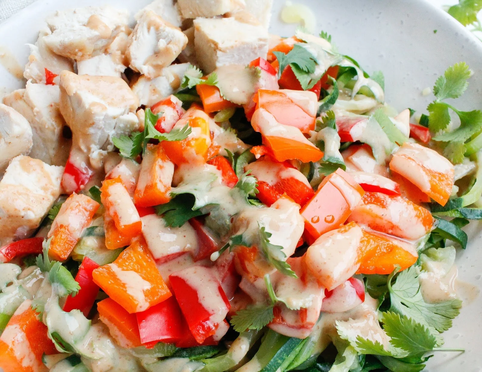 Paleo Pad Thai + Almond Butter Sauce — plenty and well